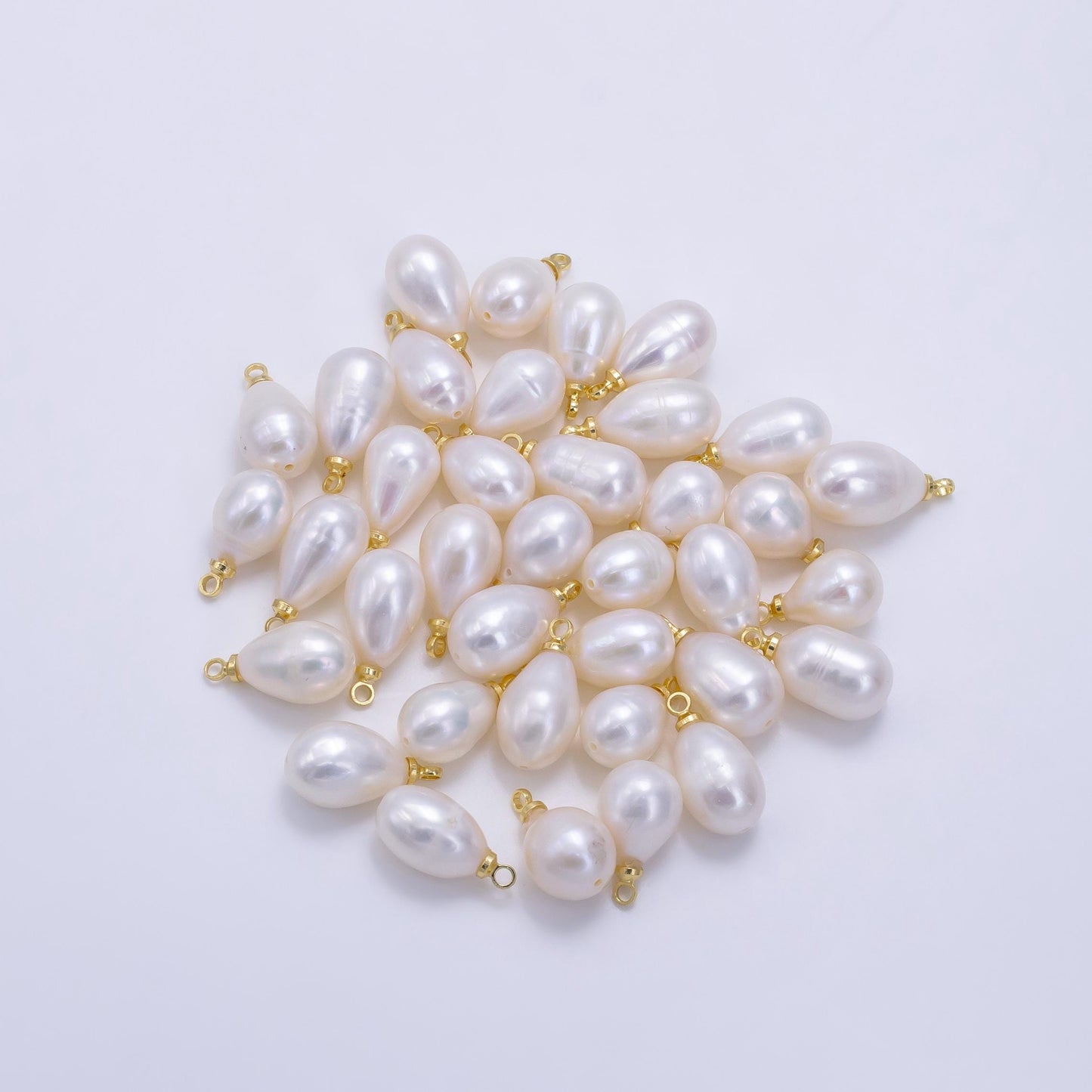 Round White Drop Pearl 16mm Charm | P-1890