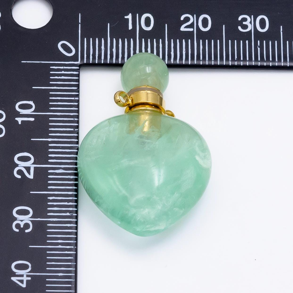 Gold Heart Rose Quartz Amethyst Aventurine Bottle Pendant Necklace, Natural Gemstone Crystal Quartz Perfume Potion Bottle Pendant Necklace