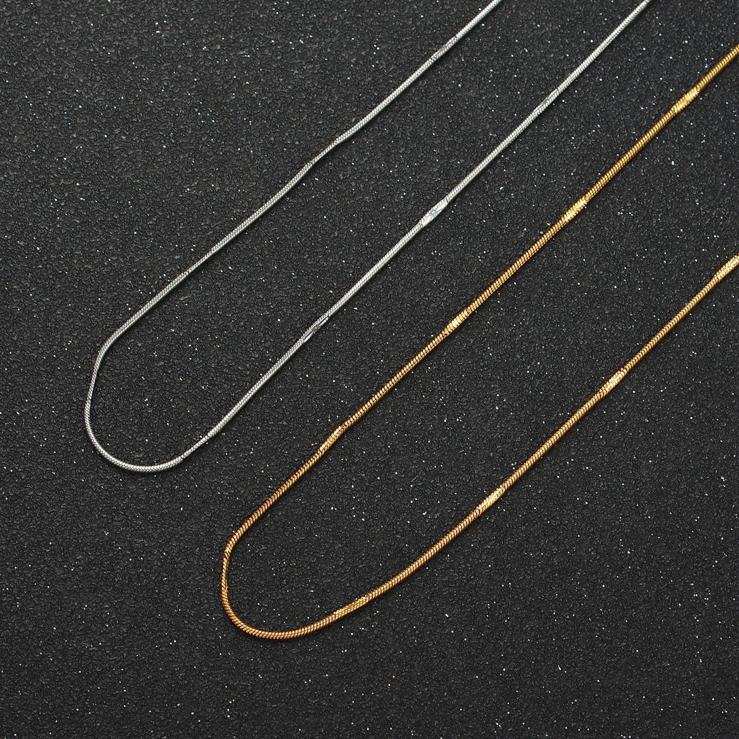 19.7 Inch Snake Chain Stainless Steel Necklace in Gold & Silver | WA-2594 WA2595