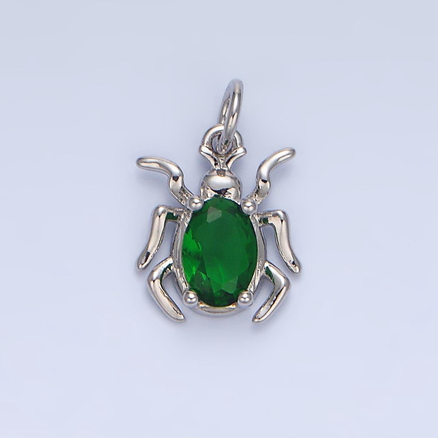 CZ Green, Black, Red 24k Gold Filled Spider Insect Animal Charm | X-902 - X-904