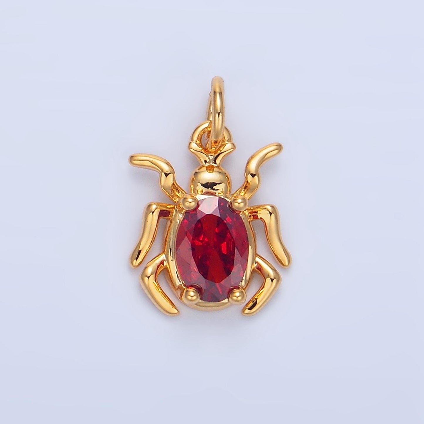 CZ Green, Black, Red 24k Gold Filled Spider Insect Animal Charm | X-902 - X-904