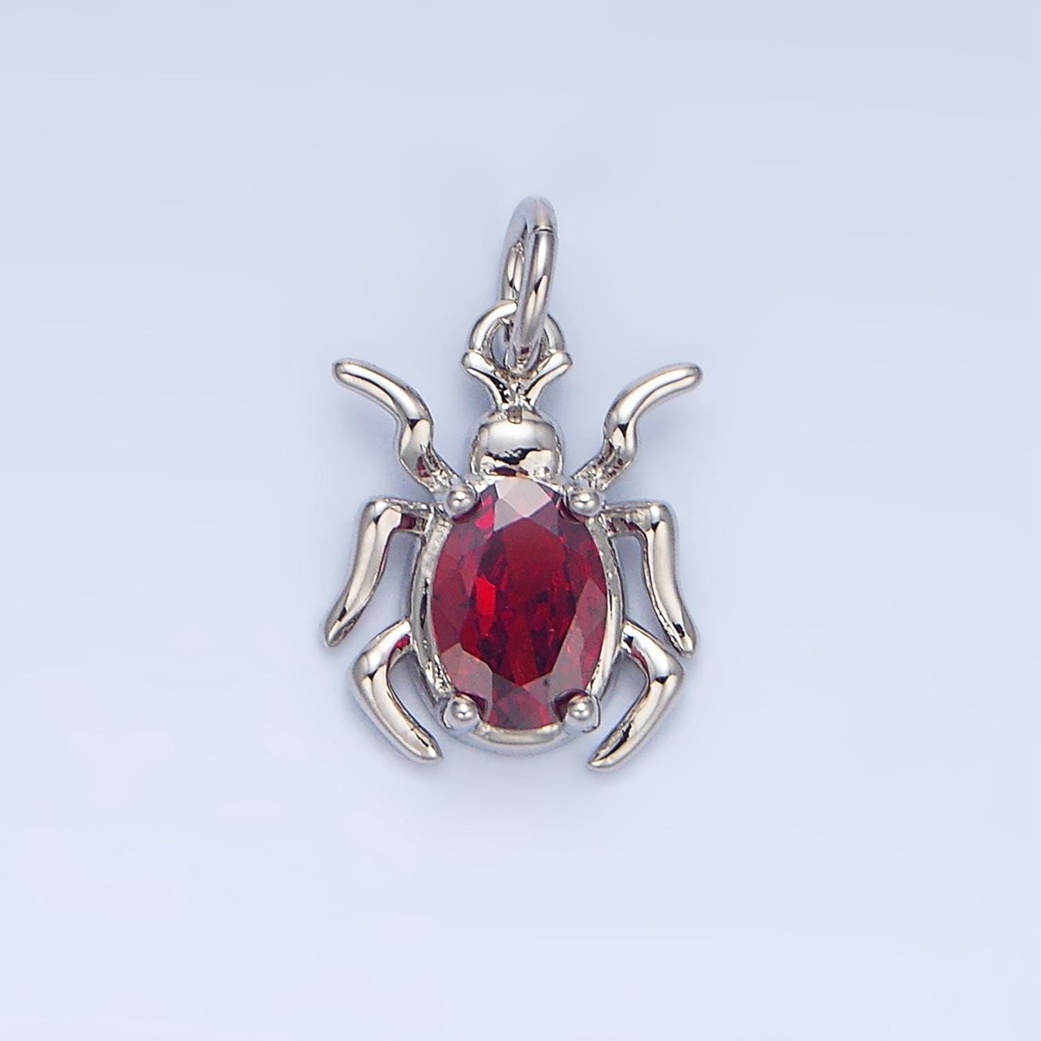CZ Green, Black, Red 24k Gold Filled Spider Insect Animal Charm | X-902 - X-904