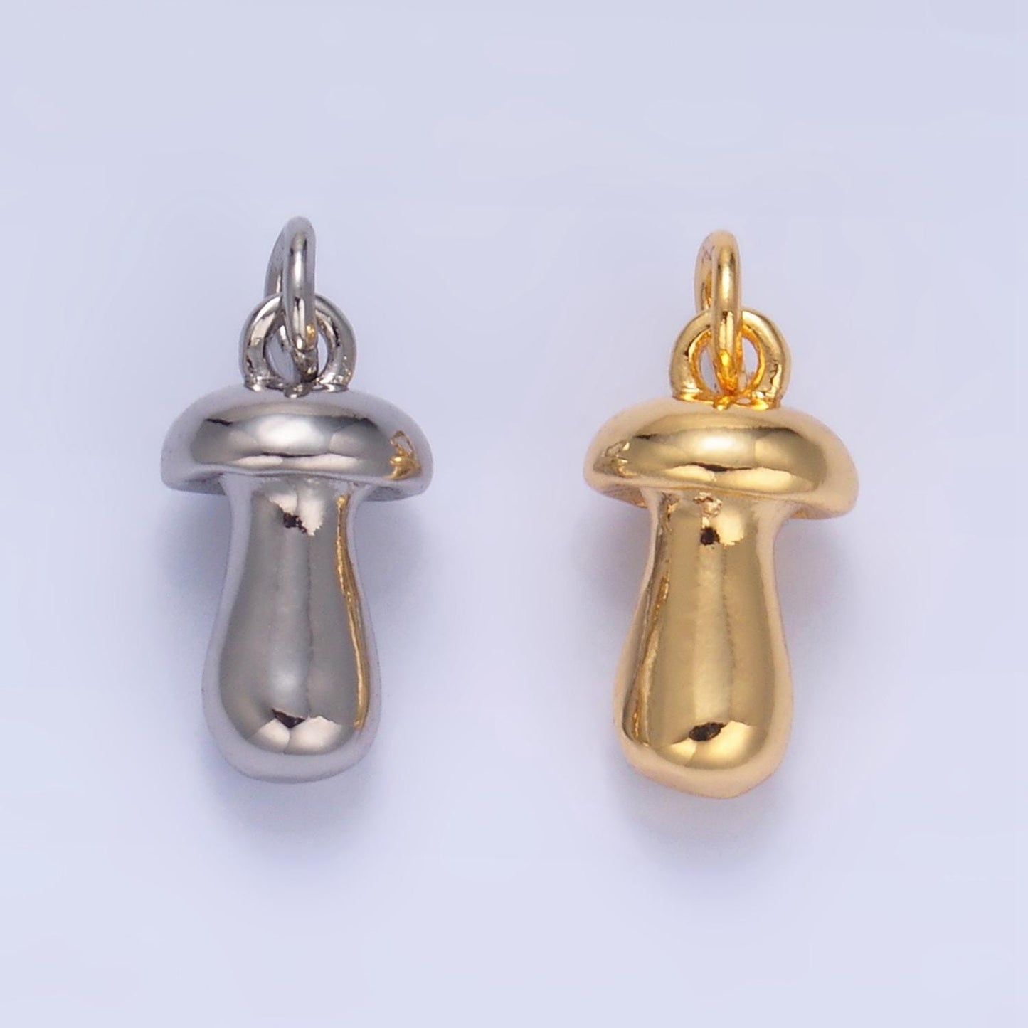 Mini Gold Mushroom Charm Small Unique Magic Mushroom Pendant Jewelry Gift Idea for Bracelet Necklace Earring Component DIY Jewelry W133