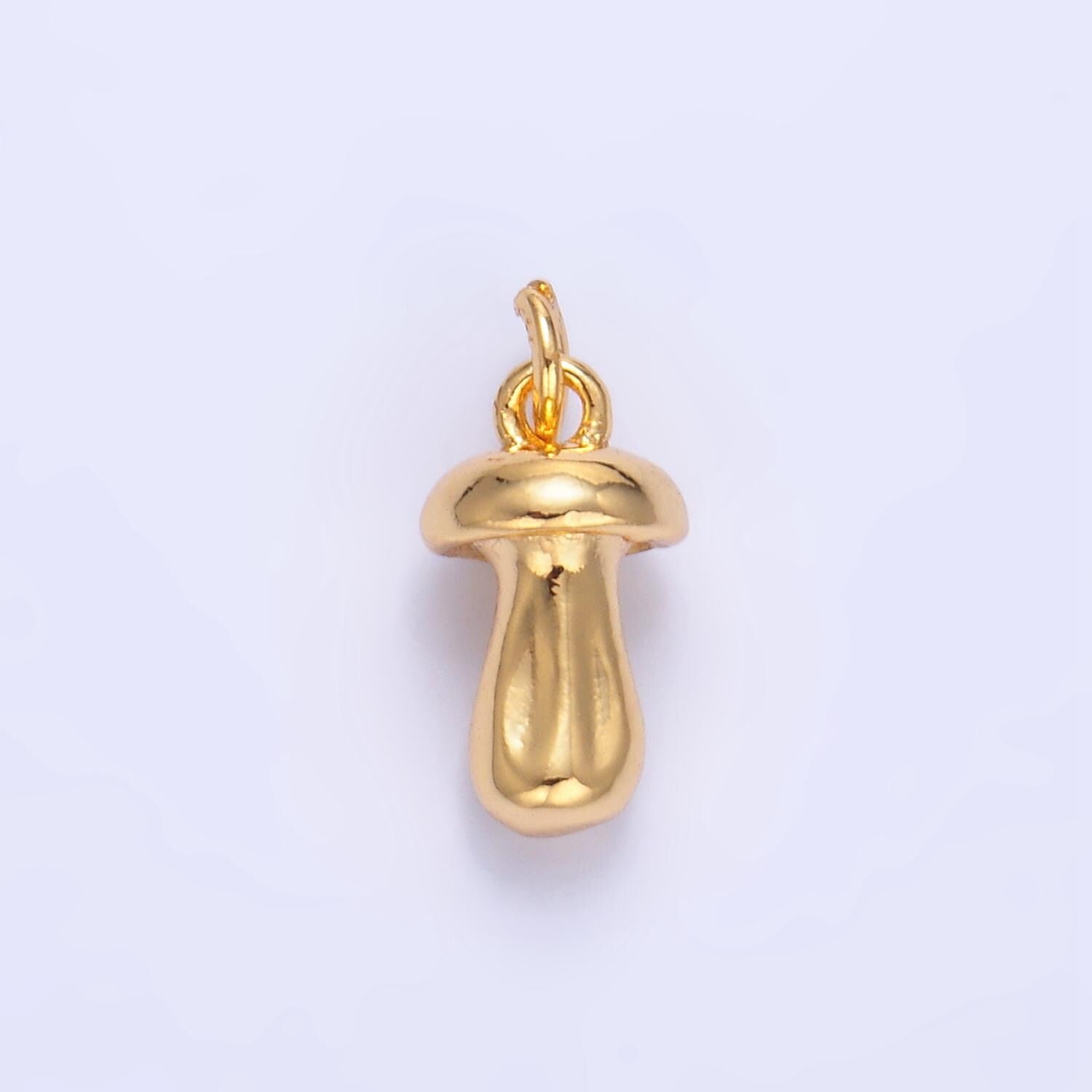 Mini Gold Mushroom Charm Small Unique Magic Mushroom Pendant Jewelry Gift Idea for Bracelet Necklace Earring Component DIY Jewelry W133