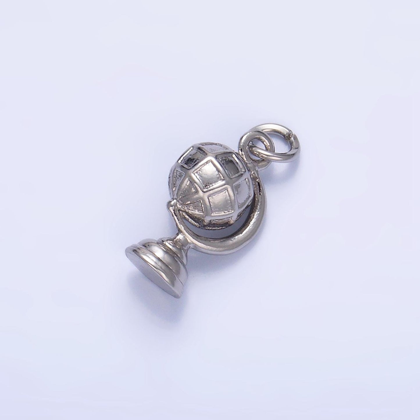 24k Gold Filled Round Globe Charm Atlas Travel Drop Pendant | W131