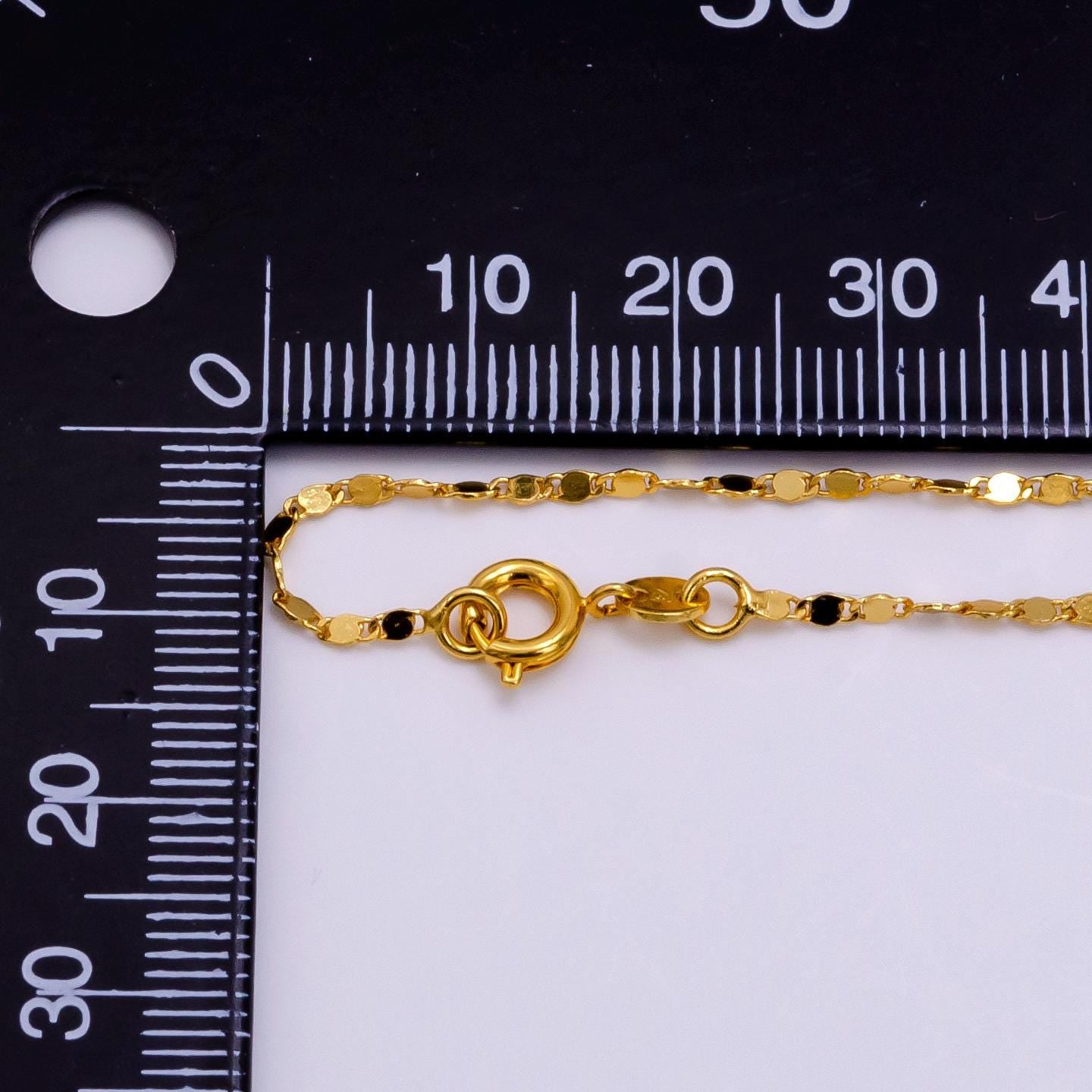 24k Gold Filled Dapped Cable Chain Necklace 18, 24 Inch long Ready to Wear Necklace for Layering Jewelry Inspired WA-2322