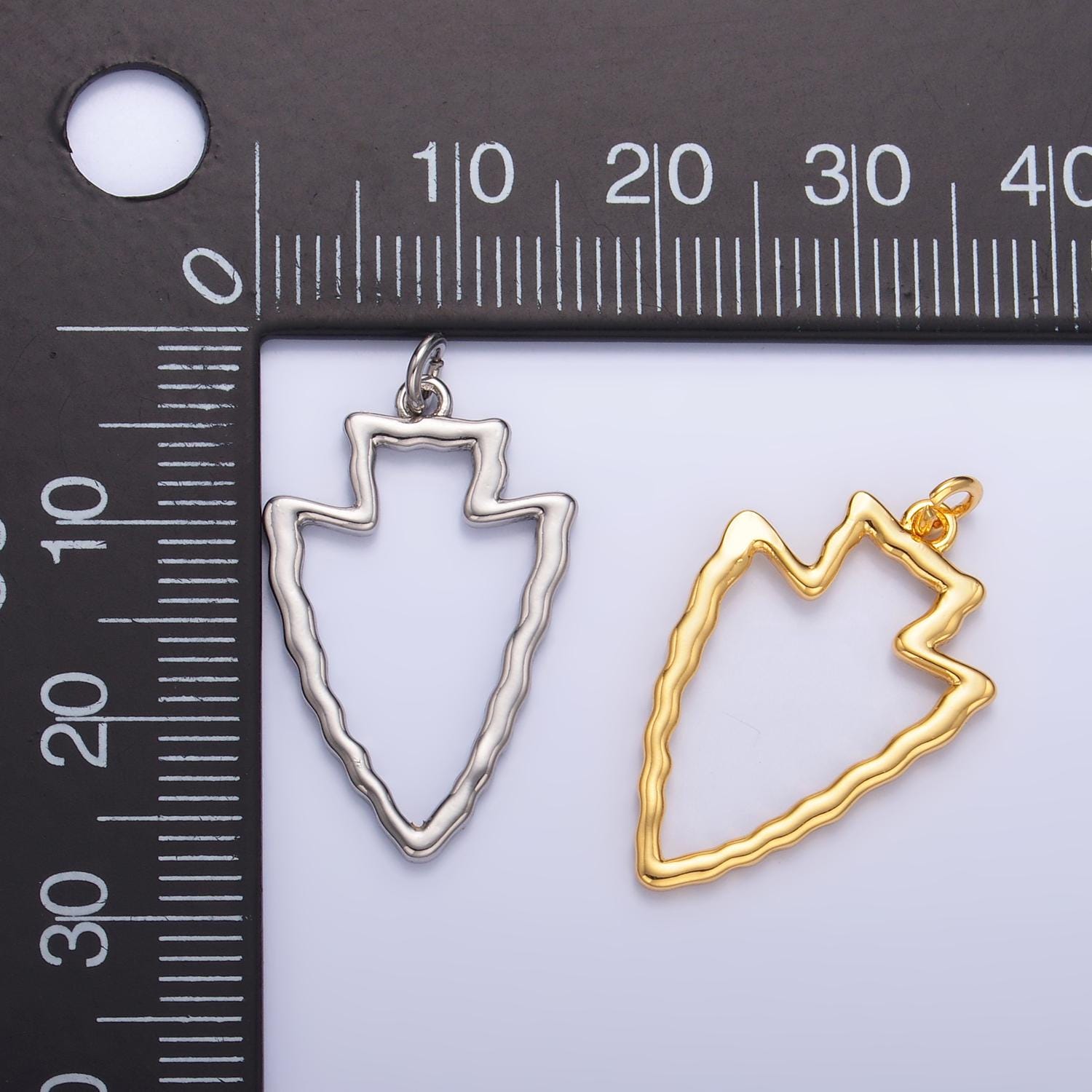 Dainty 14k Gold Filled Arrowhead Charm Open Arrow Head Pendant for Necklace Bracelet Earring Component W140