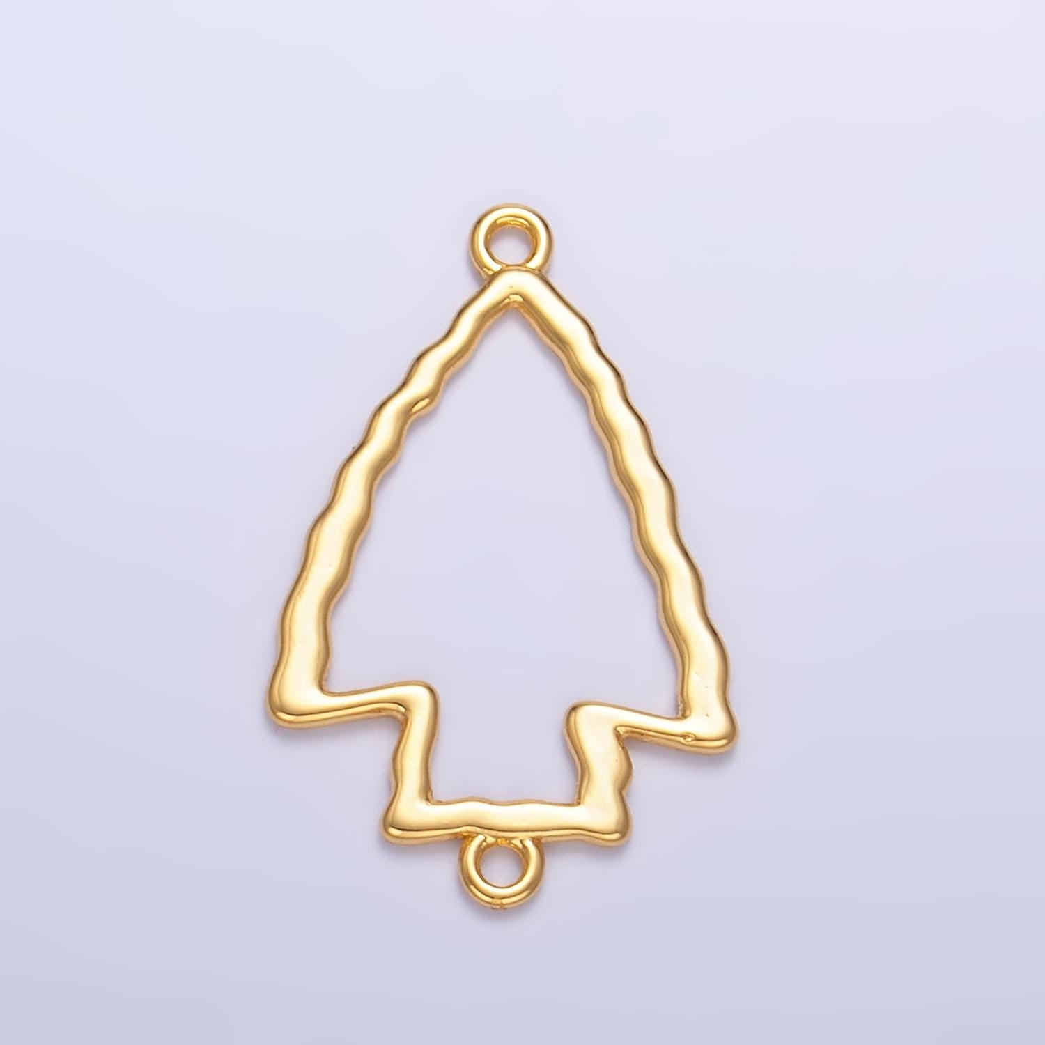 Dainty Gold Filled Arrowhead Charm Connector for Bracelet Necklace Link Connector Jewelry Making Supply Arrow Head Design | F833