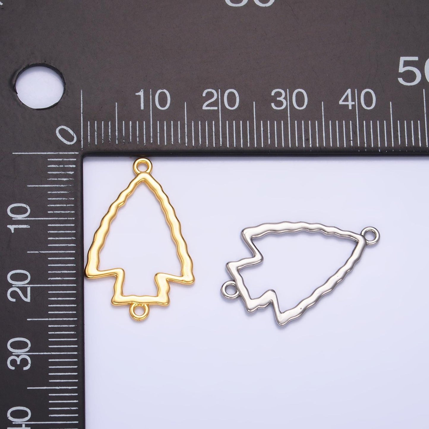 Dainty Gold Filled Arrowhead Charm Connector for Bracelet Necklace Link Connector Jewelry Making Supply Arrow Head Design | F833