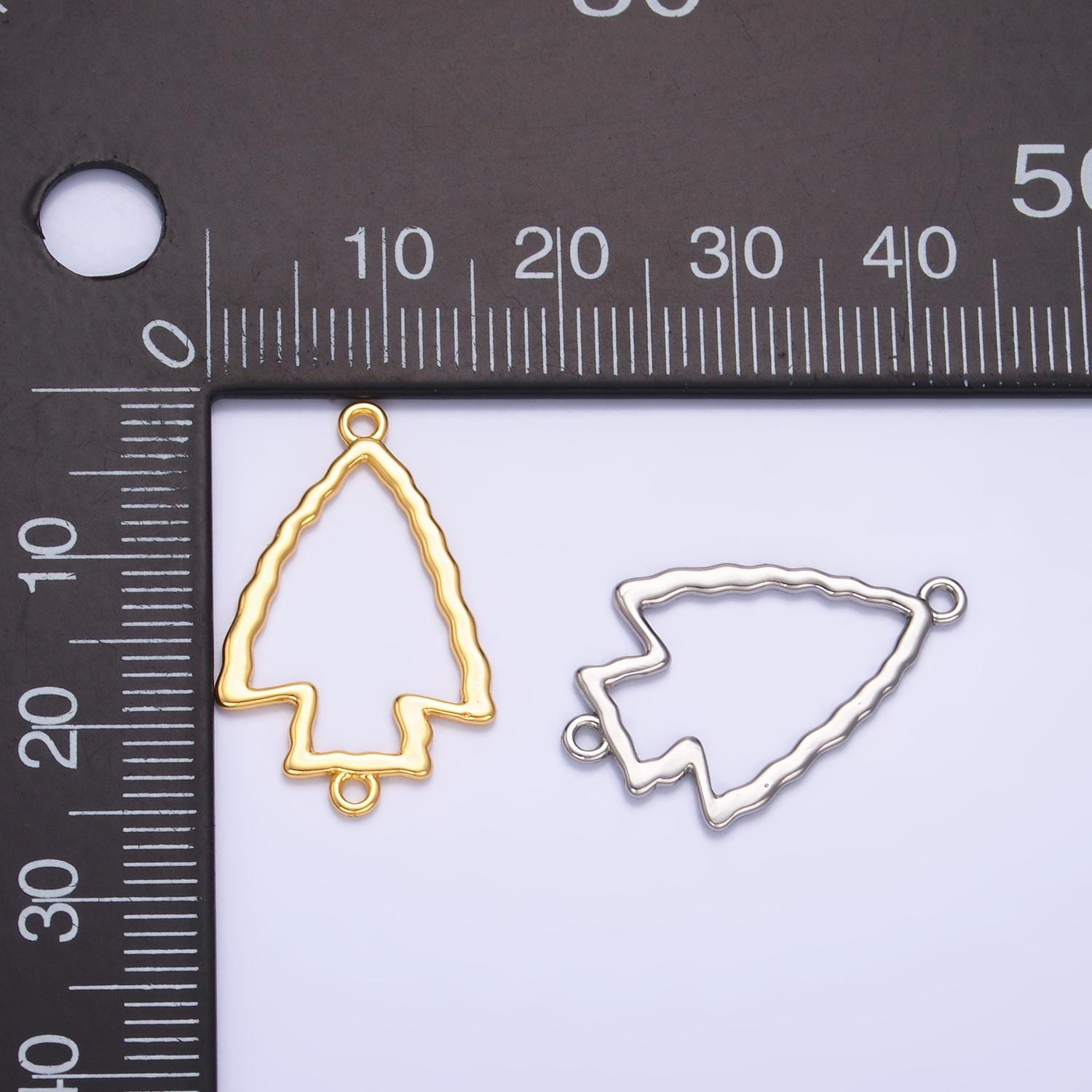 Dainty Gold Filled Arrowhead Charm Connector for Bracelet Necklace Link Connector Jewelry Making Supply Arrow Head Design | F833