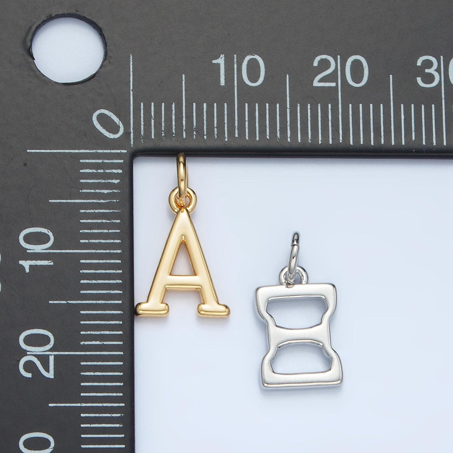 Dainty Silver Greek Alphabet Personalized Charm for sorority Club Bracelet Necklace Component | A1283