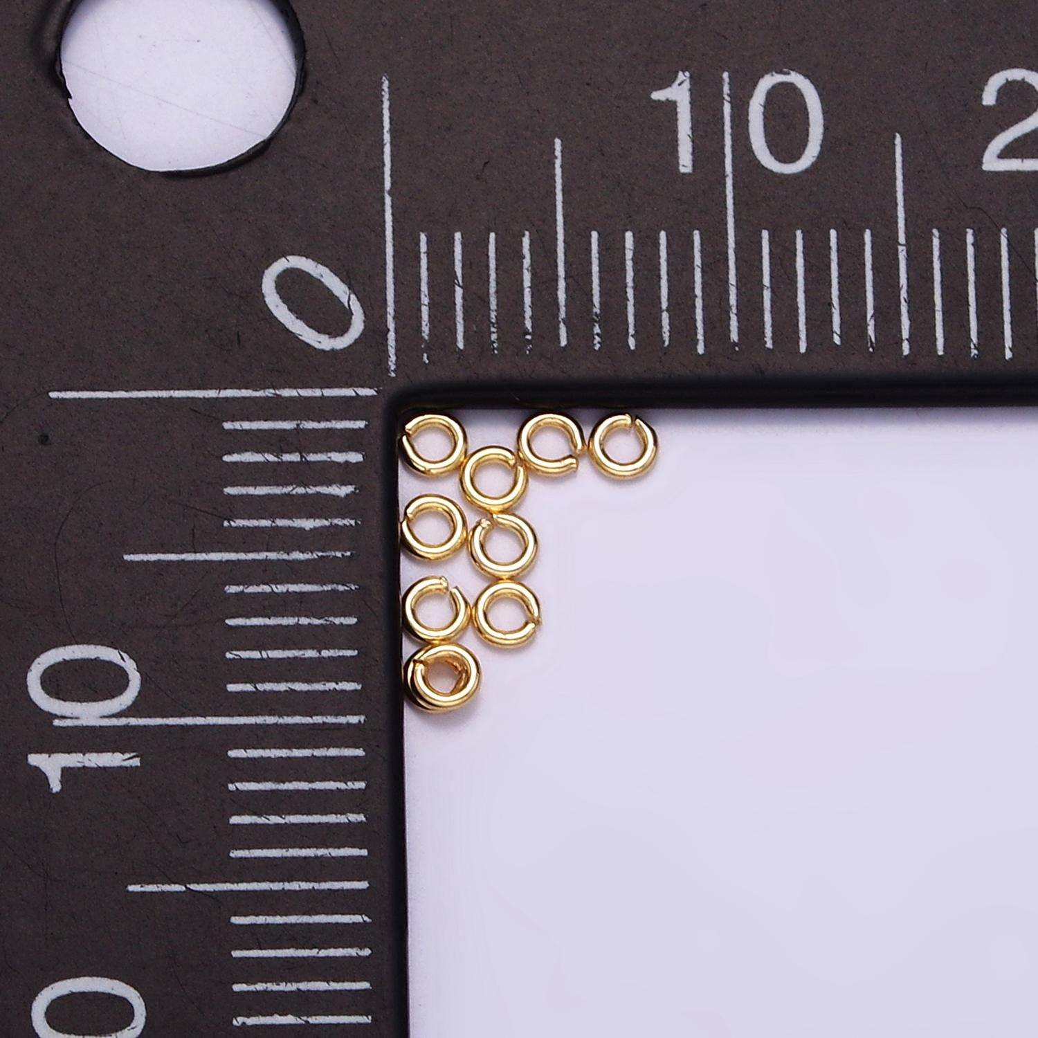 0.5mm x 2mm (24 gauge) 10 gr. Gold Jump Ring, Gold Connector, Gold Filled Open Jump Rings, jewelry making supplies