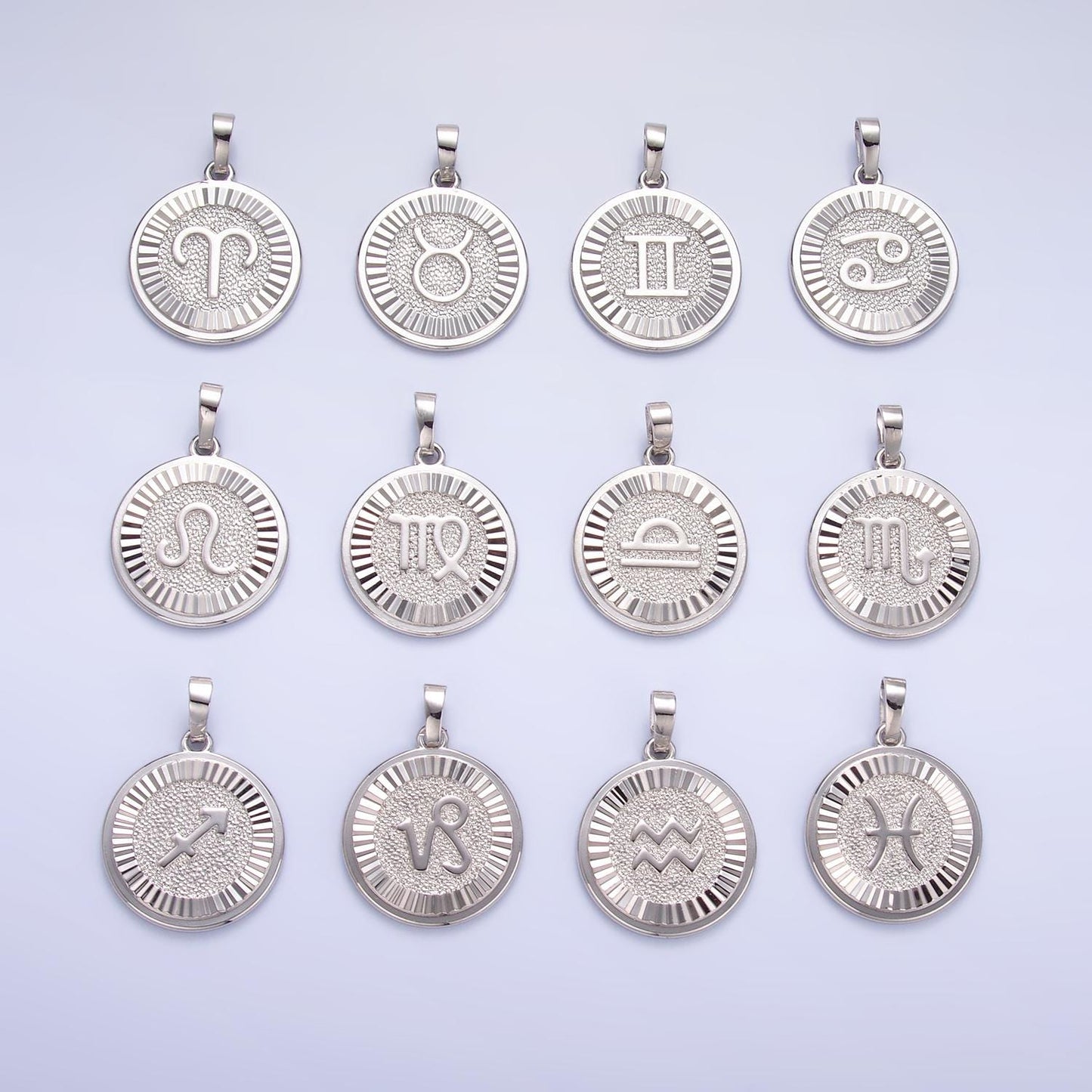 Silver Constellation Charms, Zodiac Star Symbol, Horoscope Charm, Gold Astrological Pendant Medallion Minimalist Jewelry A1301-A1306