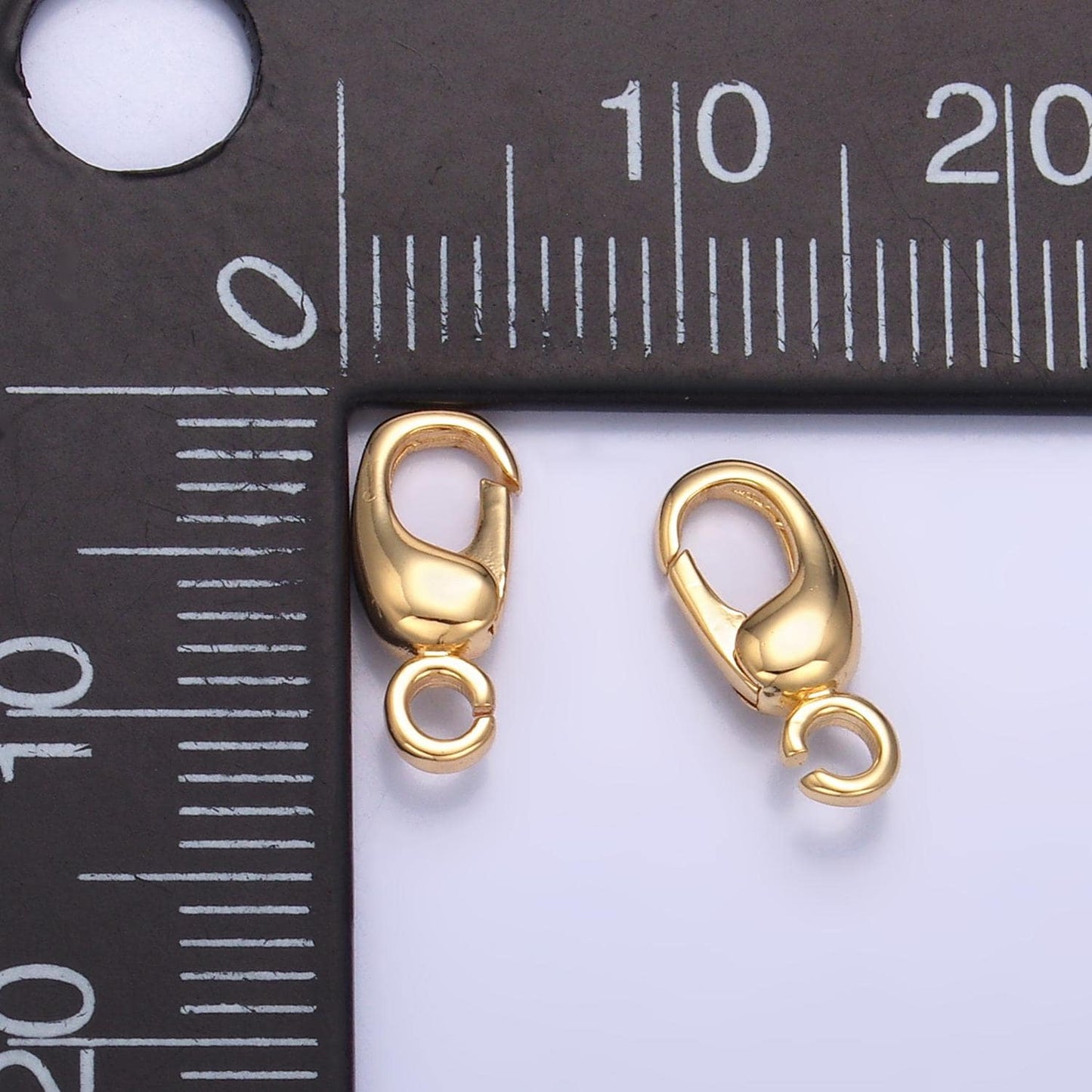 Mini 24K Gold Filled Lobster Clasp Triggerless Clasps, 12.2mmx4.9mm Clasps for Charm Holder Bail Enhancer Z1008