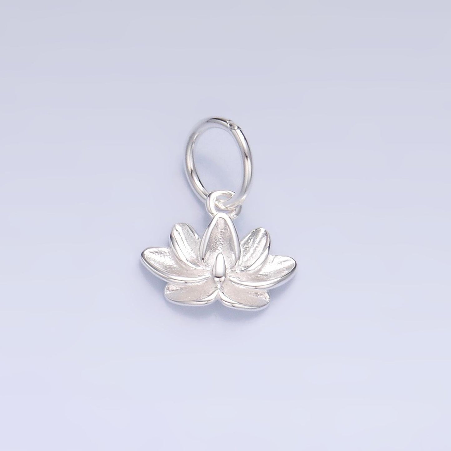 Mini S295 Sterling Silver Lotus Charms Silver Flower Charms for Yoga Meditation bracelet Necklace Earring Component SL519