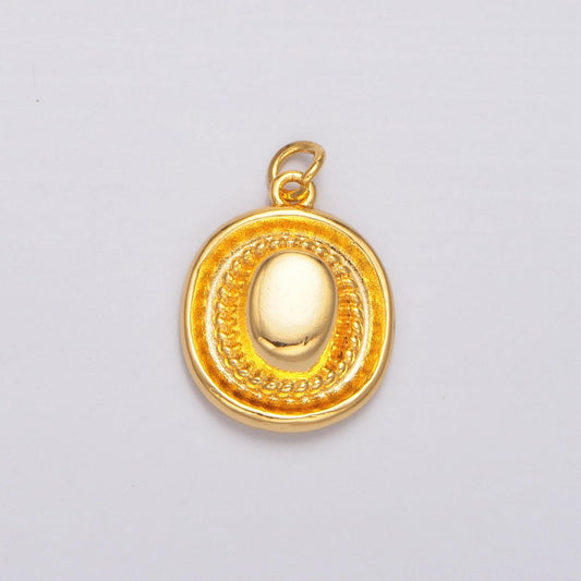 Mini Gold Cowboy Hat Charms 24K Gold Filled Cowboy Hat Pendant Charm Bracelet Necklace Supply for Jewelry Making W098