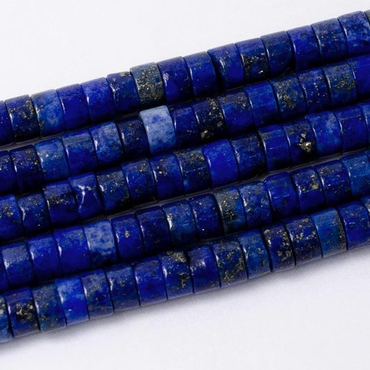 Gemstone Blue Lapis Lazuli Heishi Discs Beads 4.5 x 2.5 mm Beads for bracelet Necklace Component WA2695