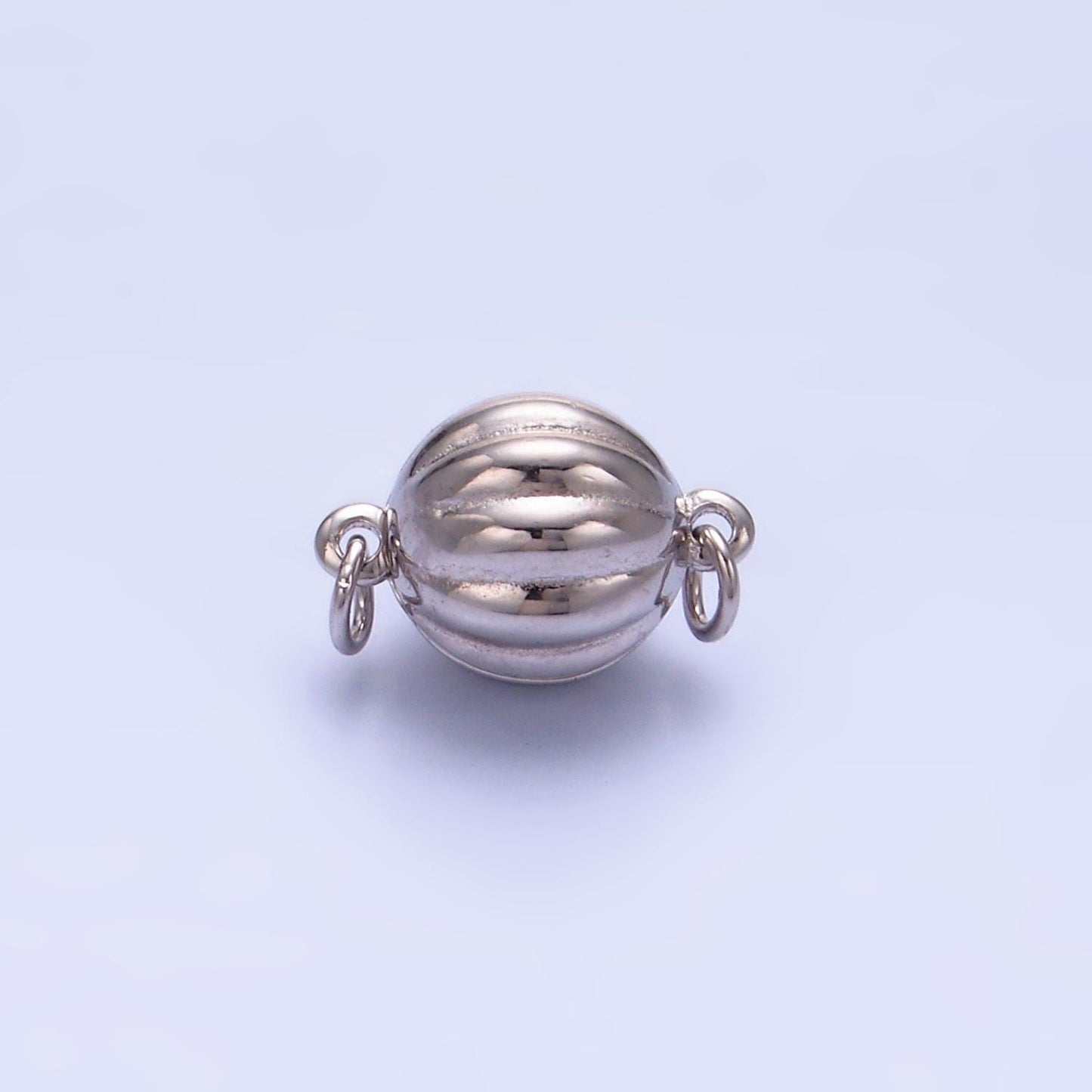S925 Sterling Silver Magnetic Jewelry Clasp Silver Ball Clasp Dainty Round Faceted Style Clasp for Jewelry Making Findings SL548