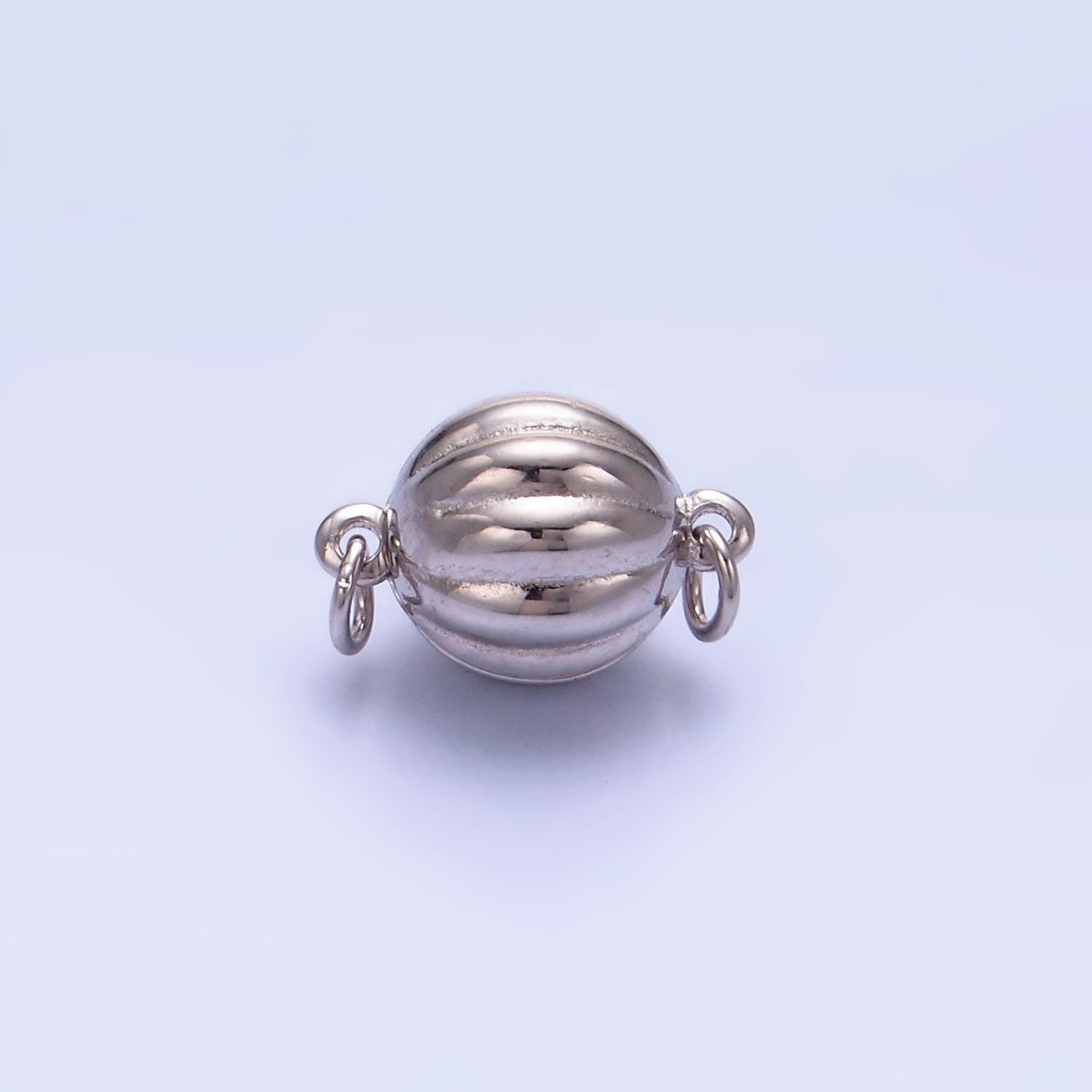 S925 Sterling Silver Magnetic Jewelry Clasp Silver Ball Clasp Dainty Round Faceted Style Clasp for Jewelry Making Findings SL548