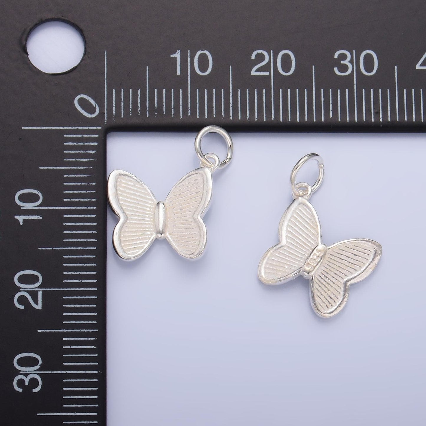 Mini Sterling Silver Charm Insect Butterfly Mariposa Pendant Silver Butterfly Wings Charm | SL-529