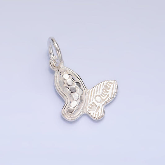 Sterling Silver Butterfly Charm Queen Charm for Minimalist Jewelry Making Supply SL-530