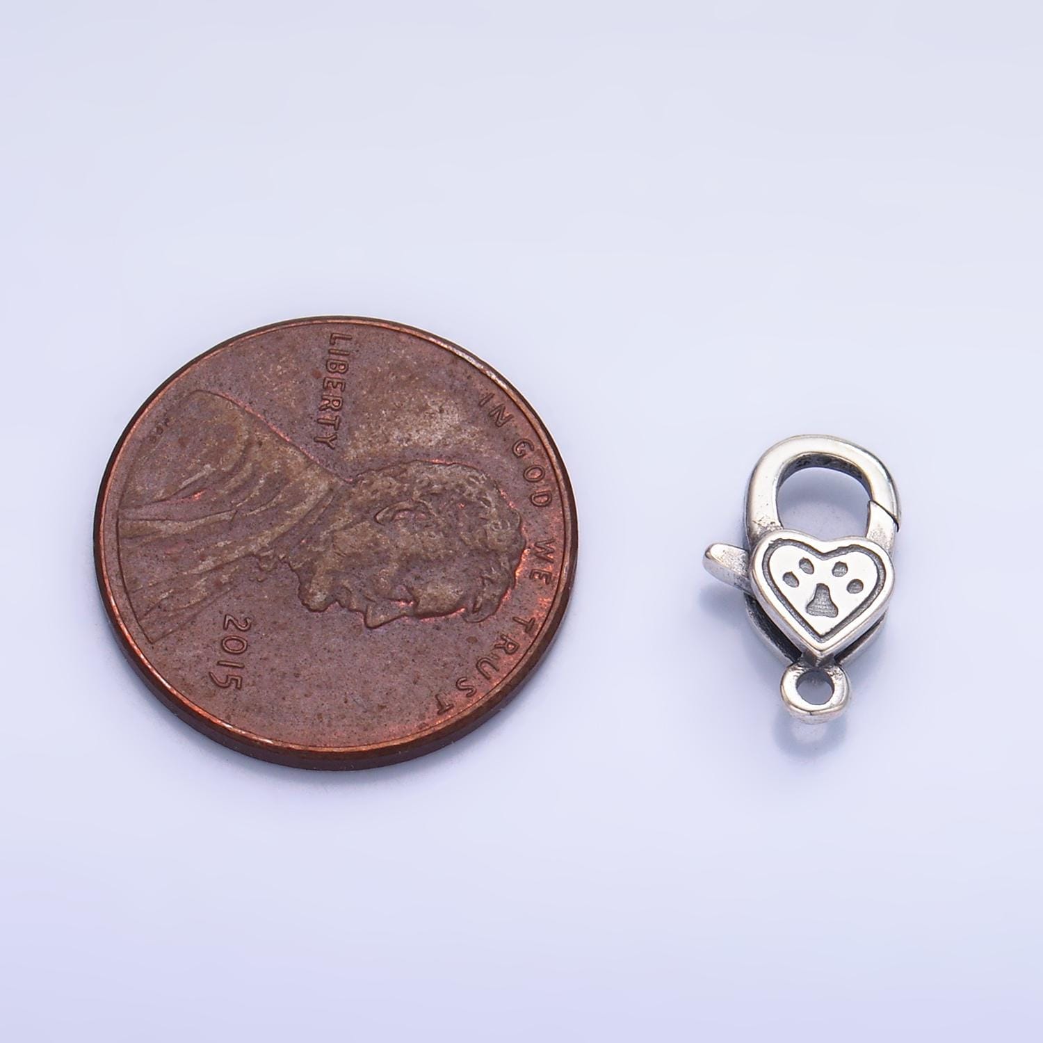 S925 Sterling Silver Love Heart Lobster Clasp Heart Trigger Clasp – Lobster Claw for Jewelry Making Supplies | SL-544