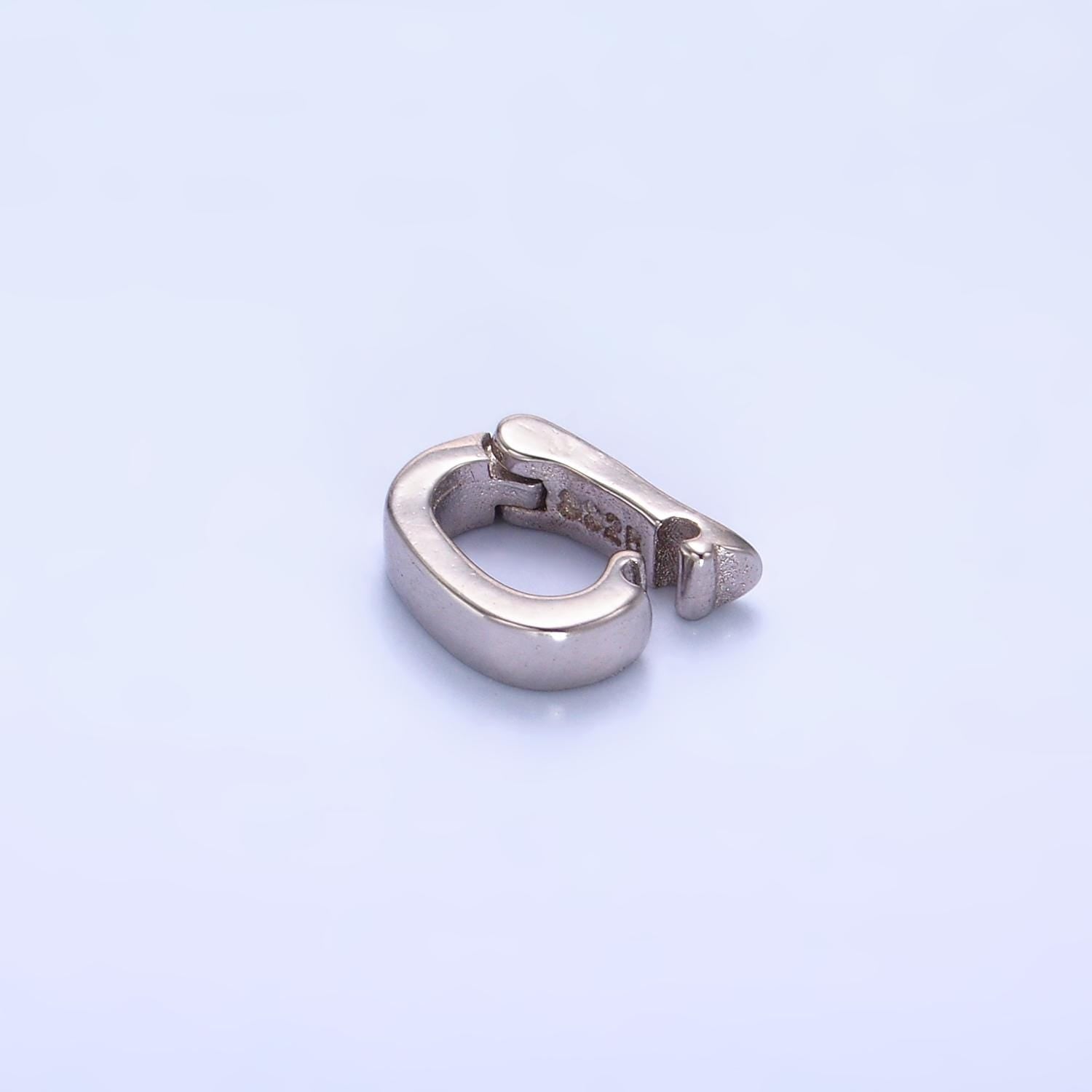 Charm Pendant bail with Pull Clasp Necklace Connector Findings Sterling Silver Finding SL-542