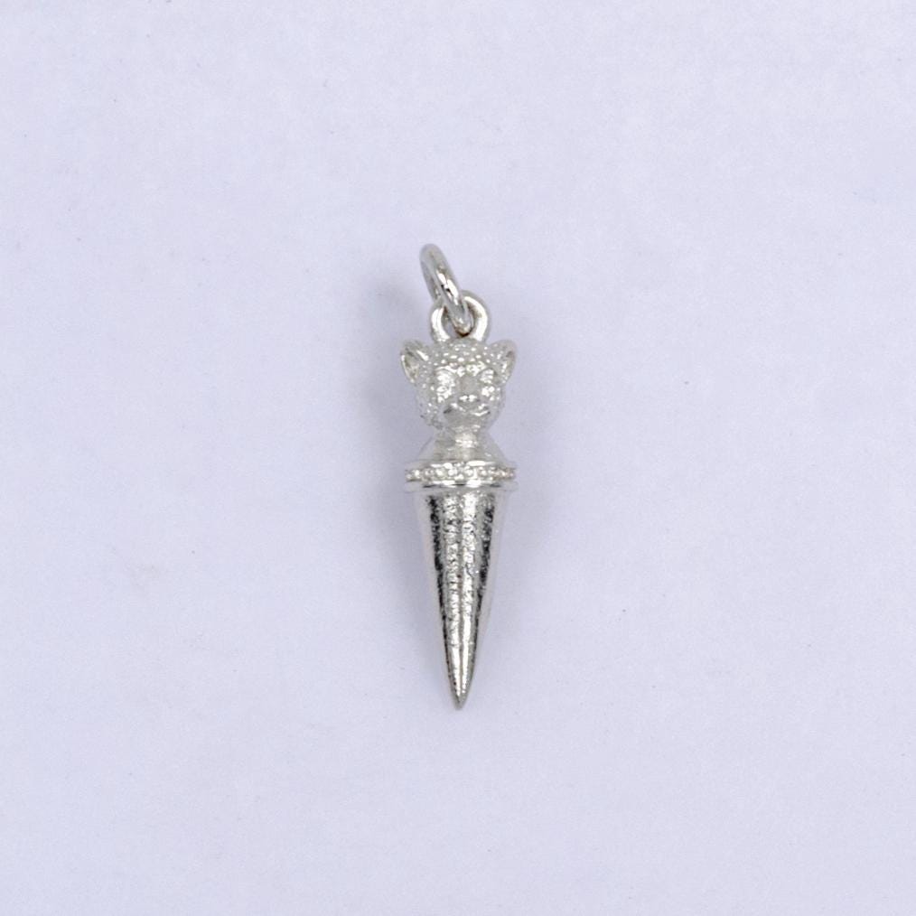 Mini Leopard Gold Pendulum Spike Pendant for Jewelry Making Component | W225