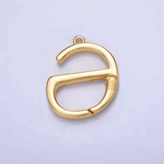 24K Gold Filled Spring Gate Ring Clasp Multi Purpose Use for Charm Holder Bail Enhancer for Charm Necklace Jewelry Making Supply Z1000