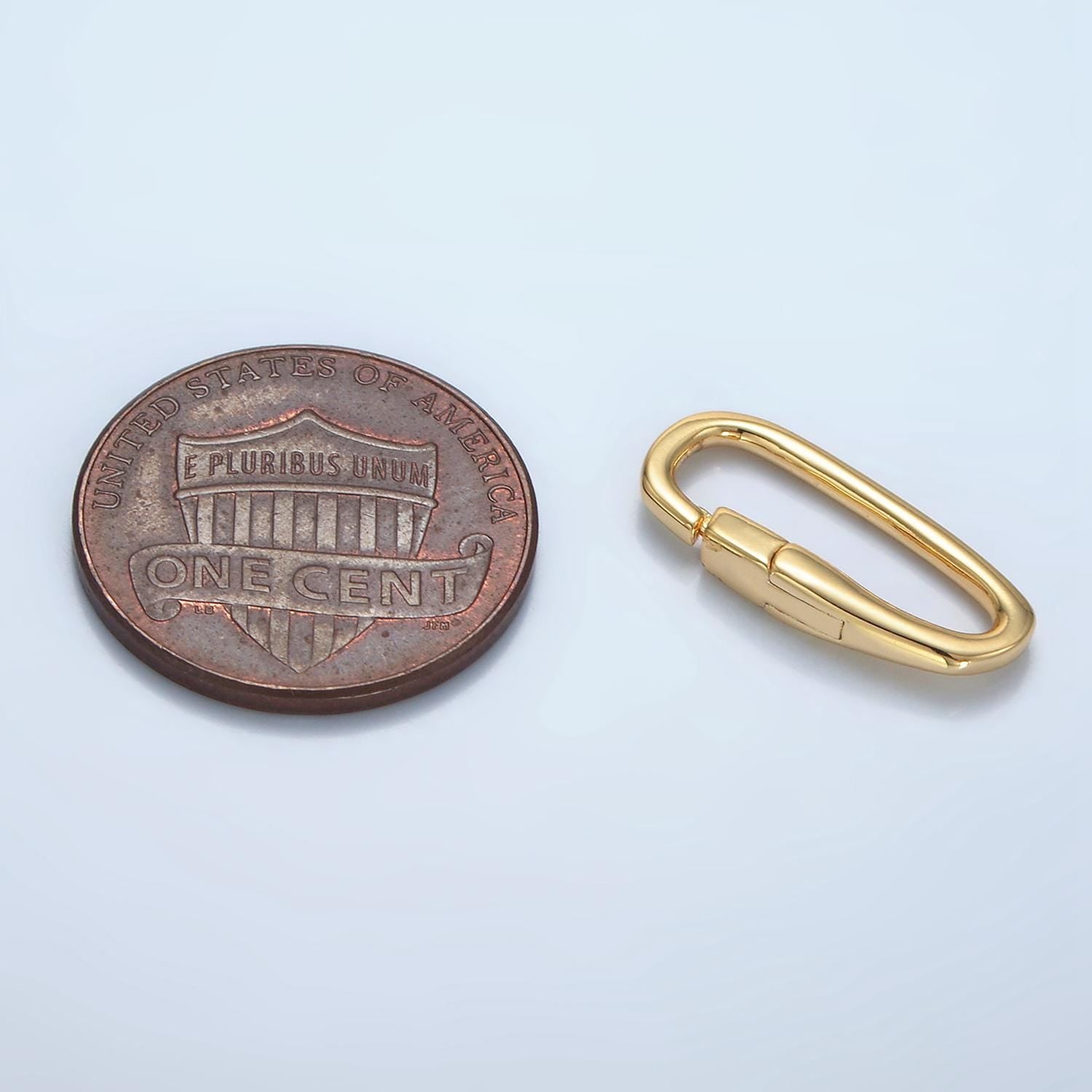 Dainty Gold Stainless Steel Push Gate Ring in Oval Clasp For Charm Holder Clasp Pendant 18X8mm clasp enhancer Necklace Component Z1005