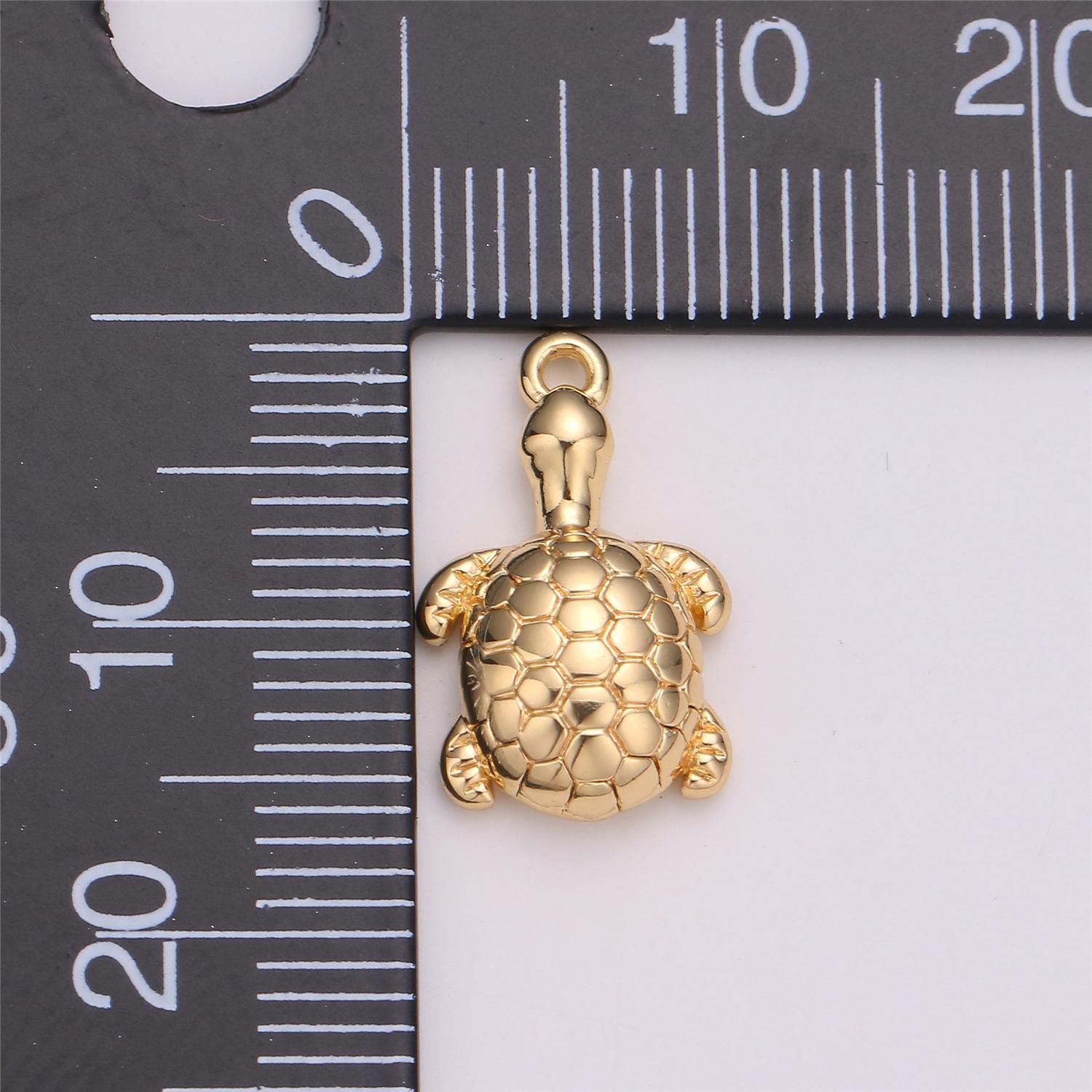 Tiny Little Gold Small Sea Turtle Charm Silver Mini Treasures Beach Cruise Mermaid Jewelry Supplies C531