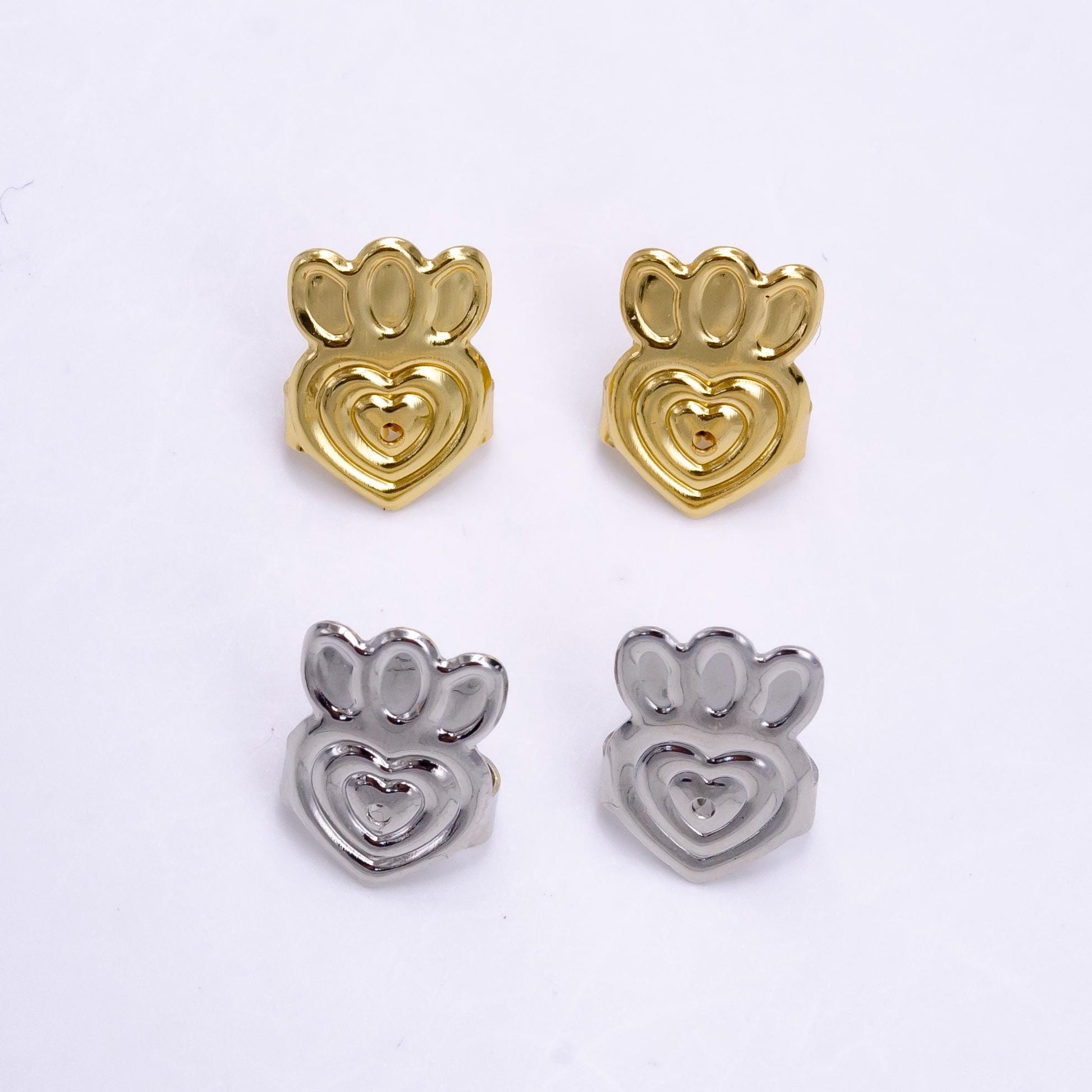 2 Pieces Gold / Silver Silicone Earring Backs for Heavy Earrings Lifting Earrings Backs Support Hypoallergenic Comfy Earring Back z910