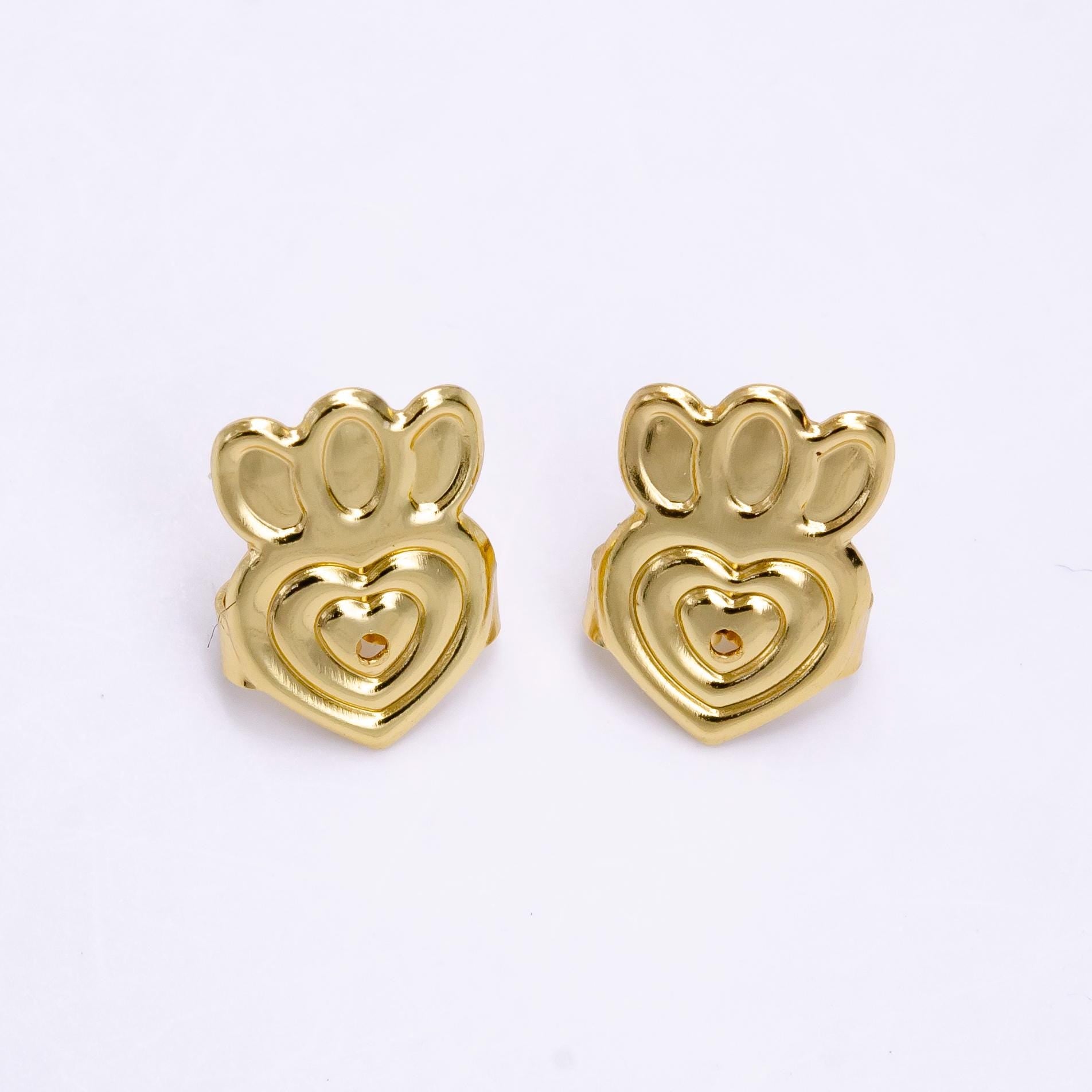 2 Pieces Gold / Silver Silicone Earring Backs for Heavy Earrings Lifting Earrings Backs Support Hypoallergenic Comfy Earring Back z910