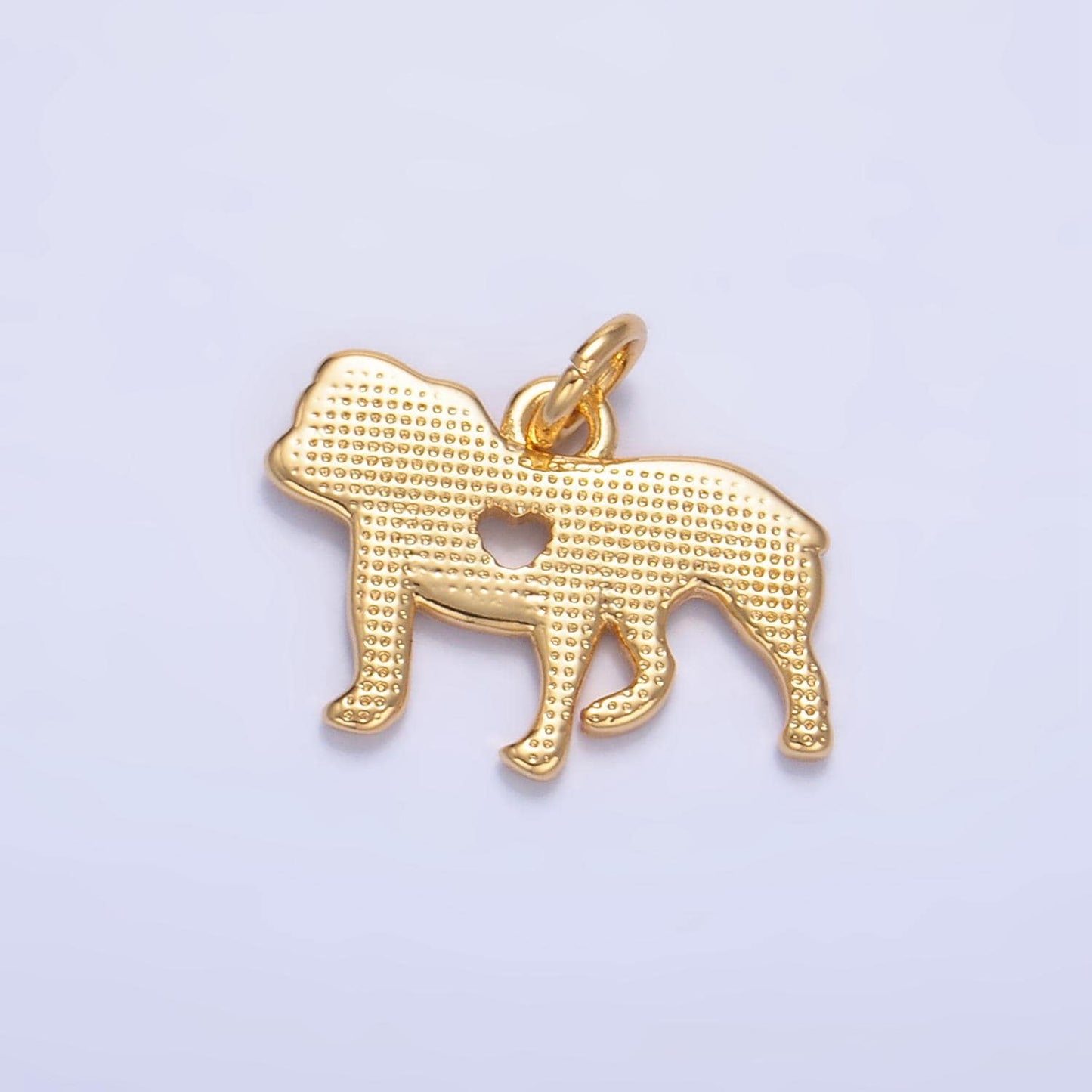 Dog Animal Heart 24K Gold Filled Minimalist Charm | W-114