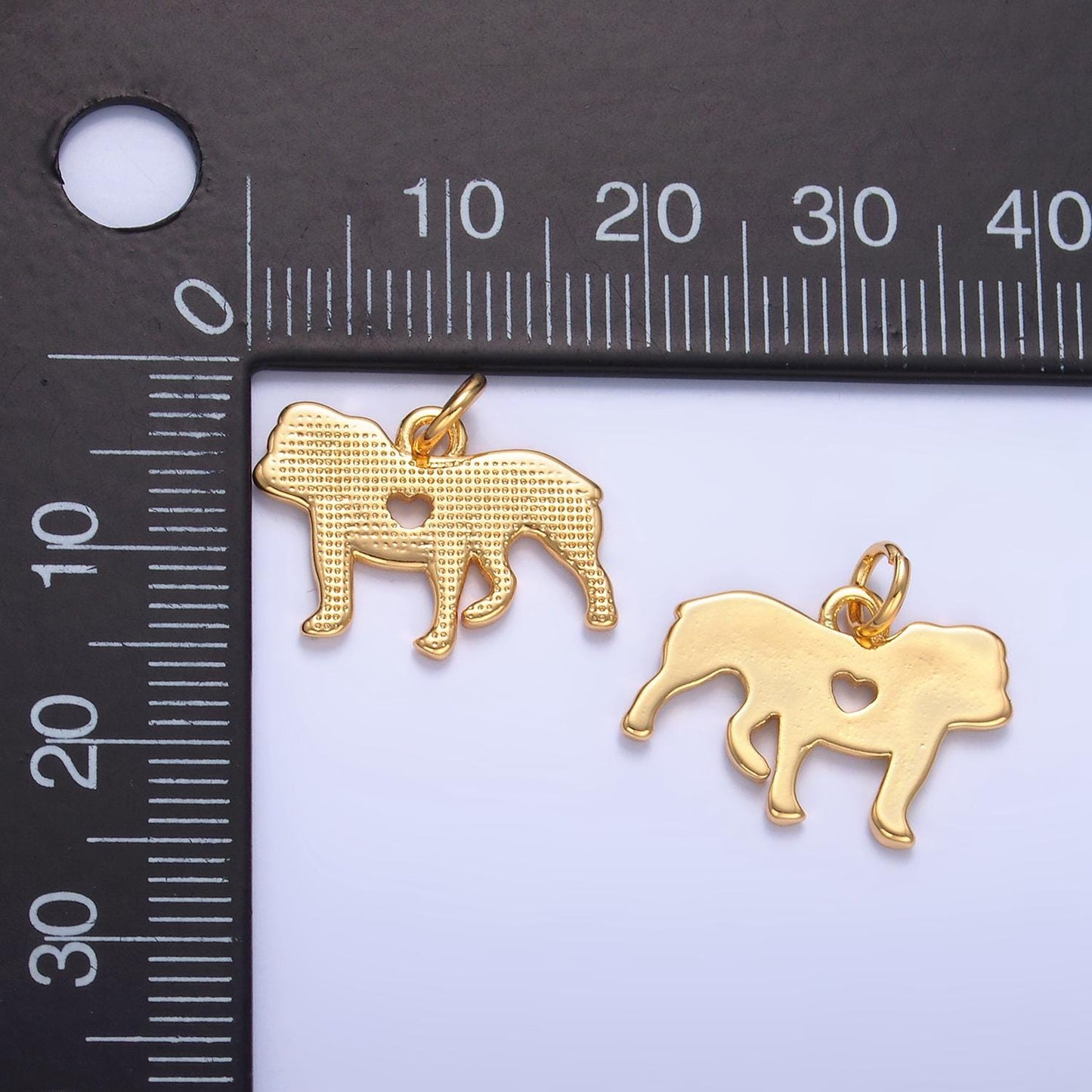 Dog Animal Heart 24K Gold Filled Minimalist Charm | W-114