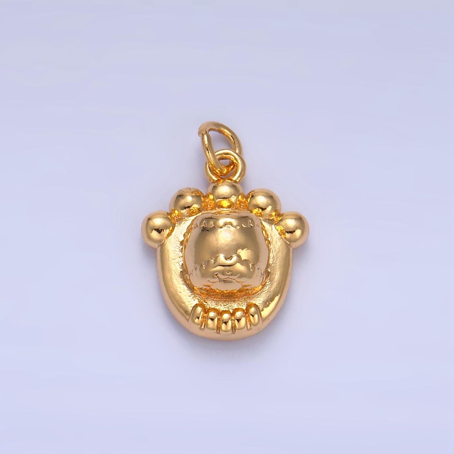 Minimalist Baseball Glove 24K Gold Filled Sports Charm for Jewelry Making Supply | W-132