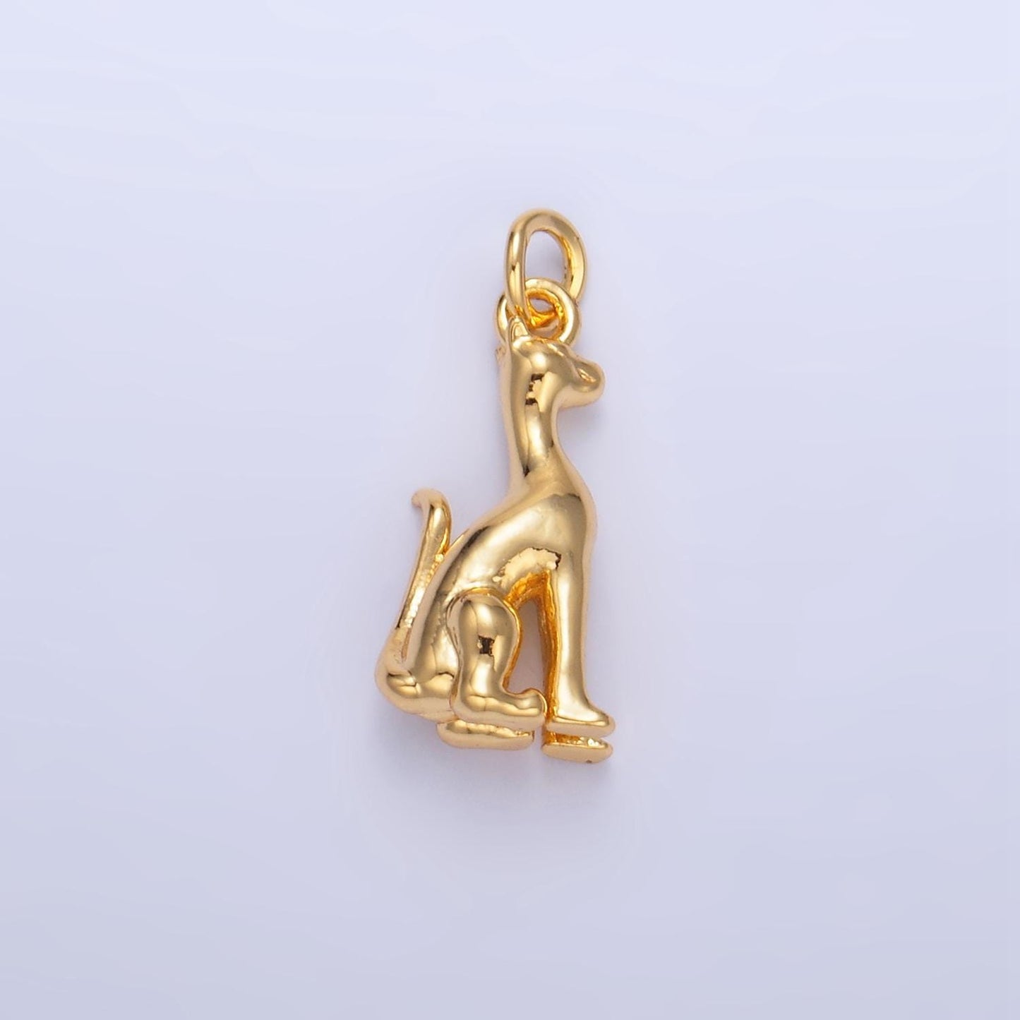 Mini Gold Guard Dog Charm Silver Security Doggie Pendant W207