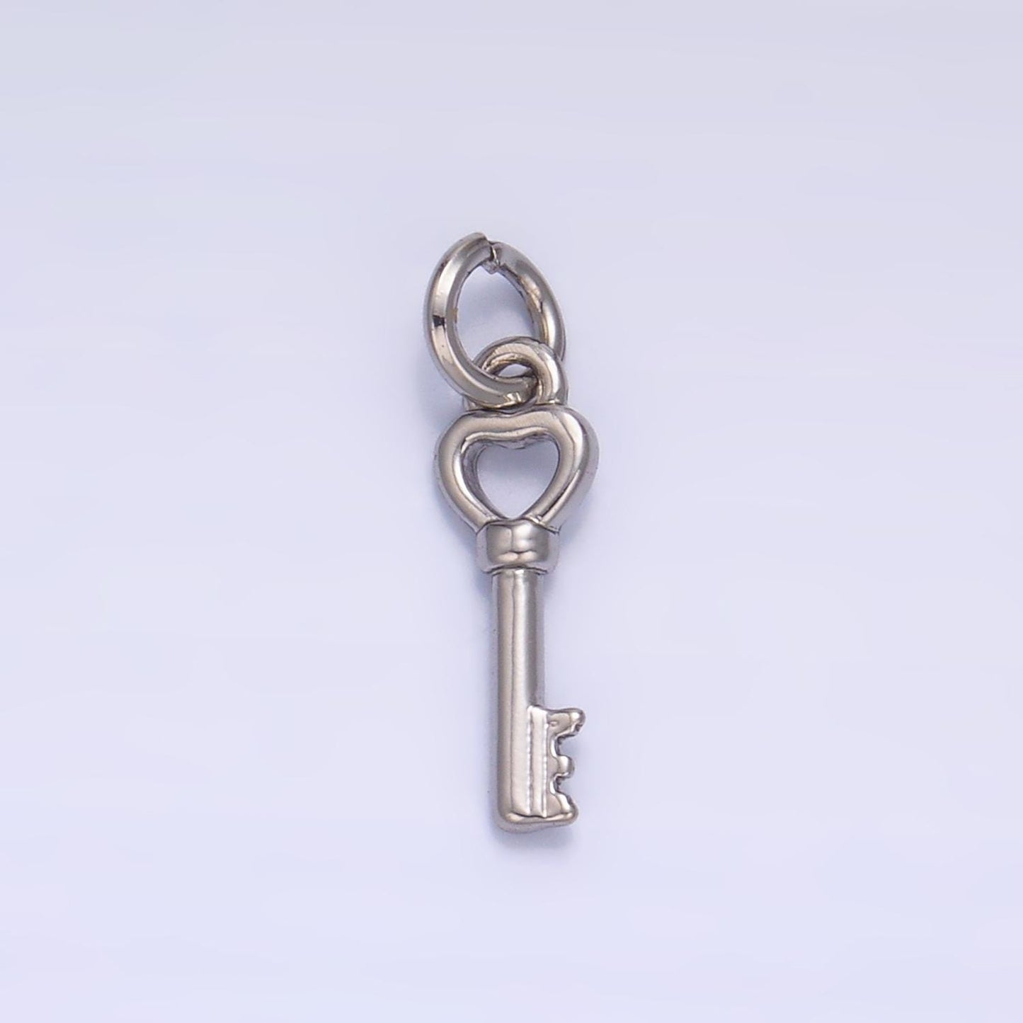 Mini Heart Lock 24K Gold Filled Key Lock Charm in Gold & Silver | W208