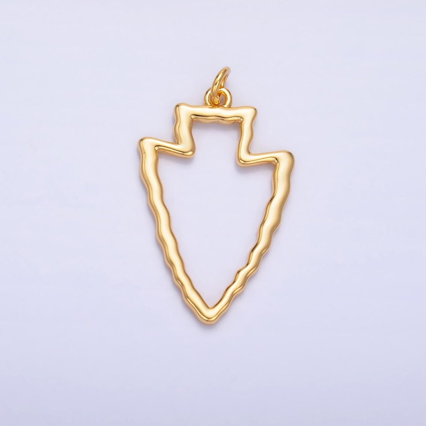 Dainty 14k Gold Filled Arrowhead Charm Open Arrow Head Pendant for Necklace Bracelet Earring Component W140