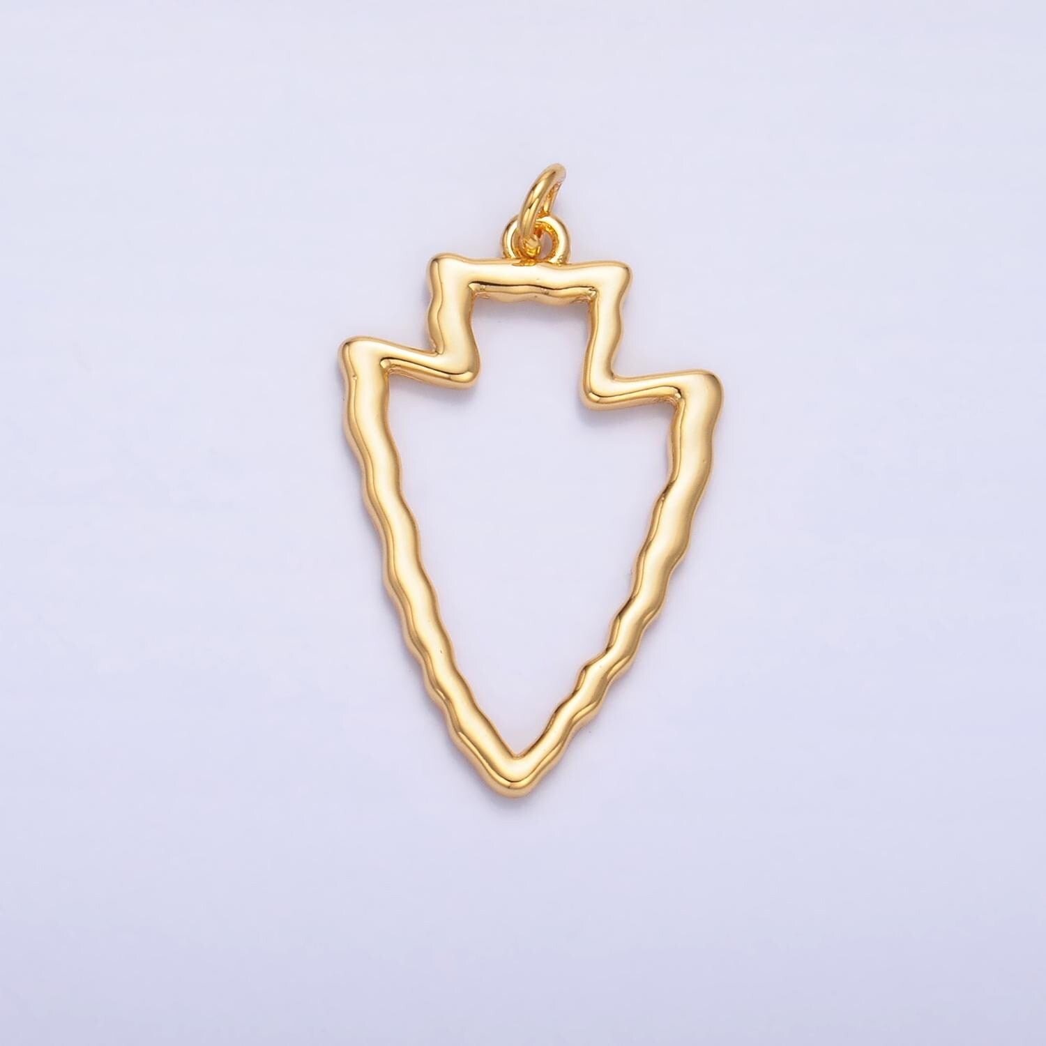 Dainty 14k Gold Filled Arrowhead Charm Open Arrow Head Pendant for Necklace Bracelet Earring Component W140