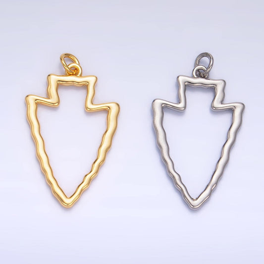 Dainty 14k Gold Filled Arrowhead Charm Open Arrow Head Pendant for Necklace Bracelet Earring Component W140