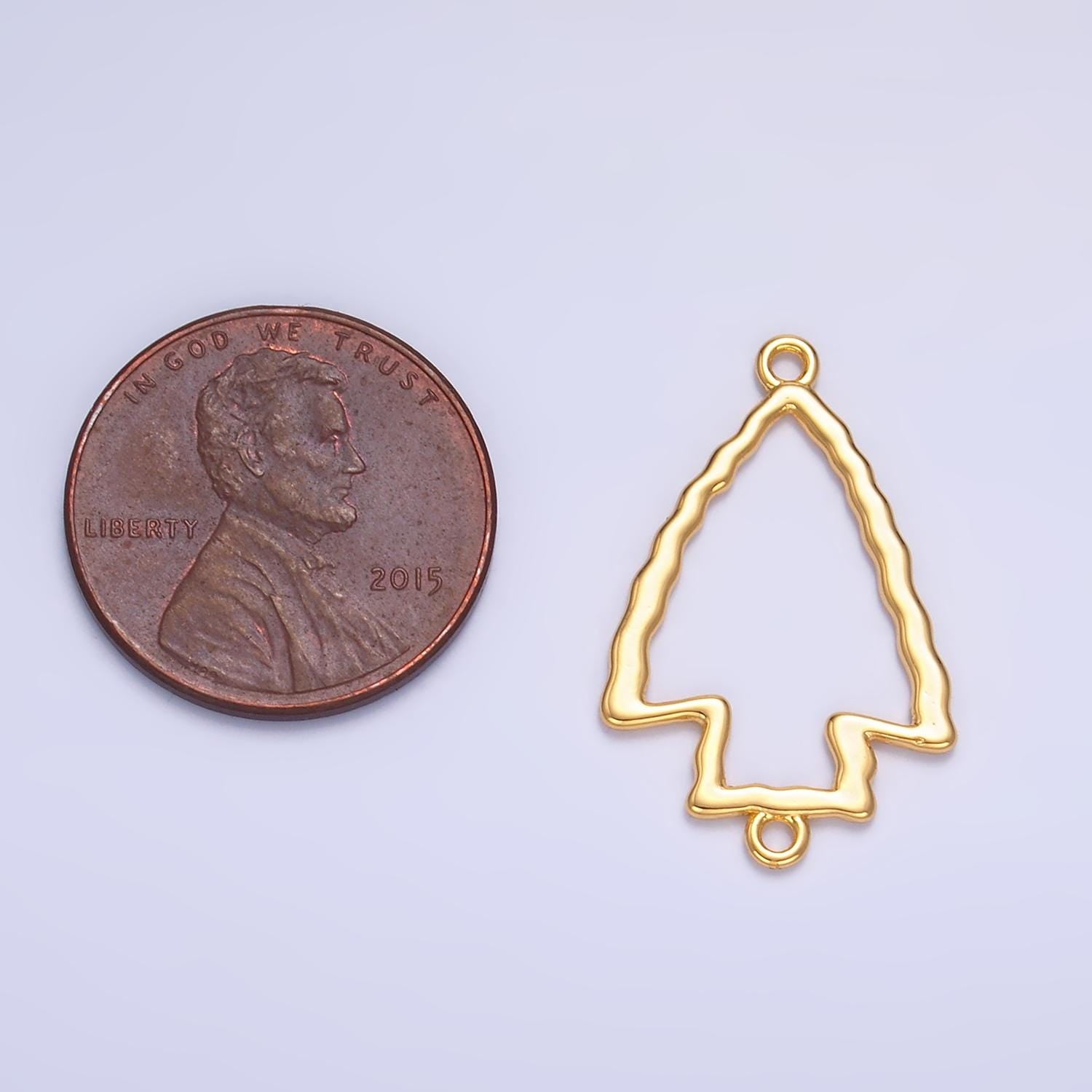 Dainty Gold Filled Arrowhead Charm Connector for Bracelet Necklace Link Connector Jewelry Making Supply Arrow Head Design | F833