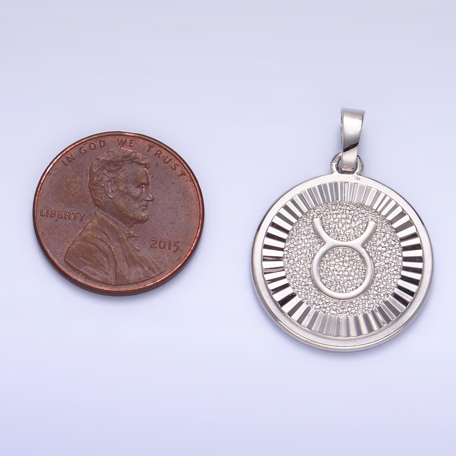 Silver Constellation Charms, Zodiac Star Symbol, Horoscope Charm, Gold Astrological Pendant Medallion Minimalist Jewelry A1301-A1306