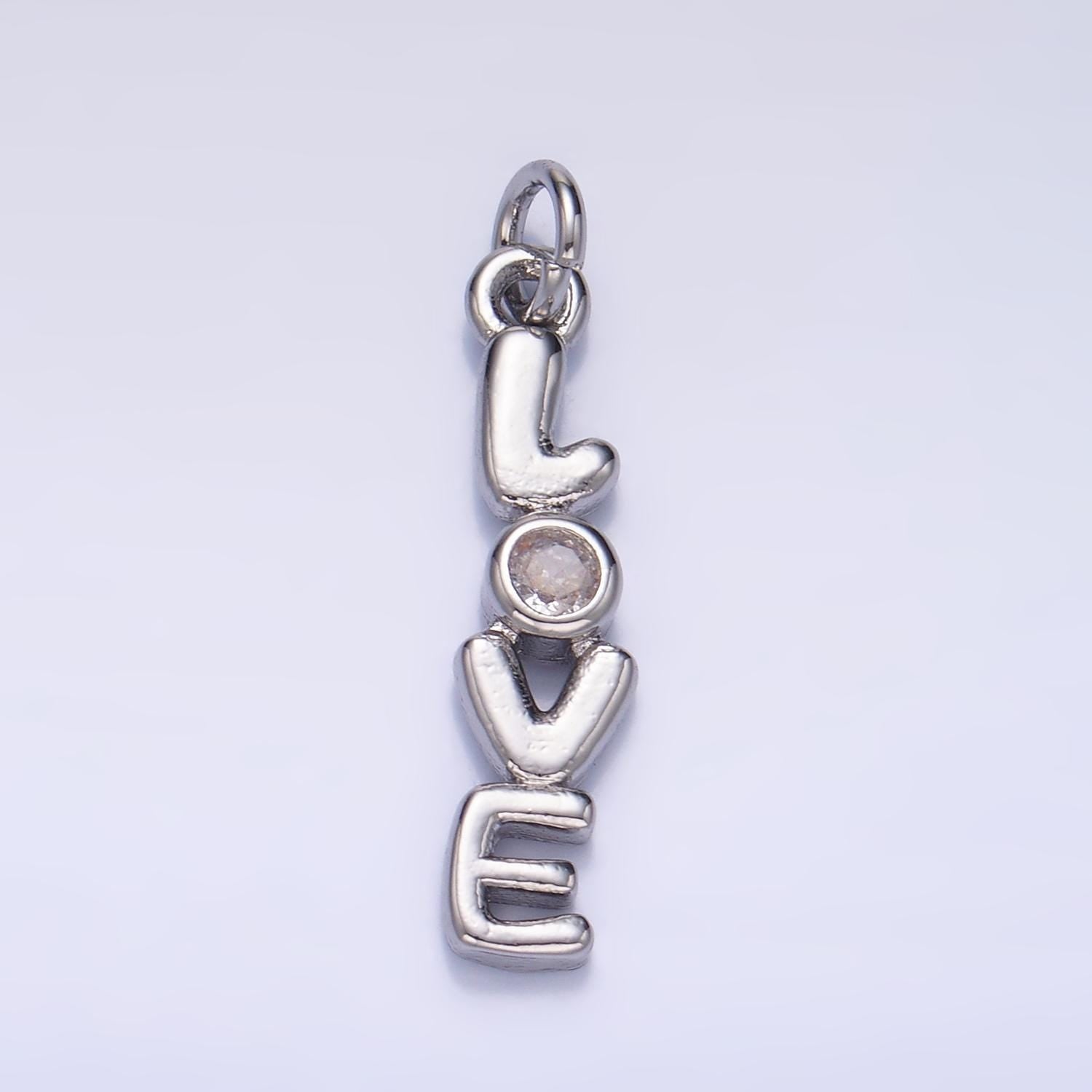 Dainty Gold Love Charm for Bracelet Necklace Earring Component Diy Jewelry Making Supply Word Charm Minimalist Jewelry Valentine Gift W124