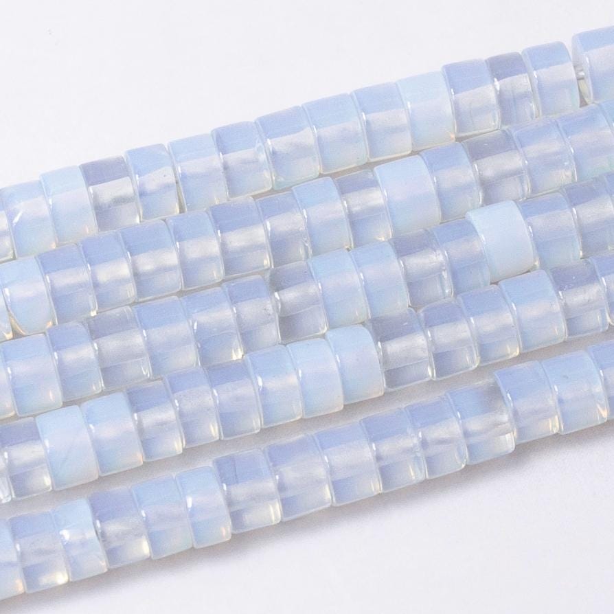 Gemstone Moonstone Heishi Discs Beads 4.5 x 2.5 mm Beads for bracelet Necklace Component WA2695