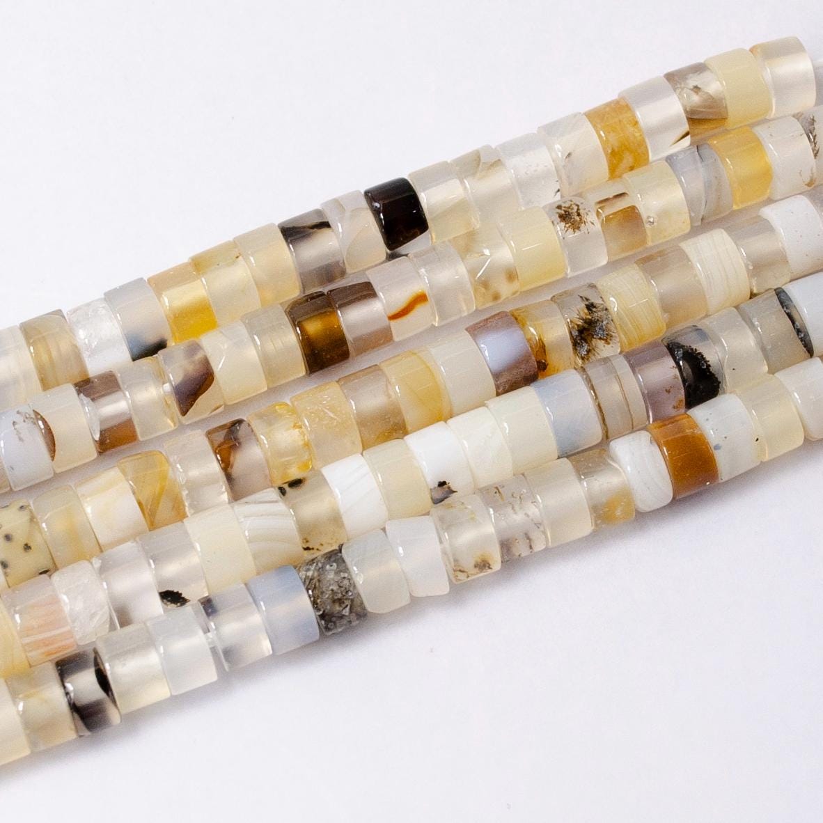 Gemstone Multi Color Agate Heishi Discs Beads 4.5 x 2.5 mm Beads for bracelet Necklace Component WA2695