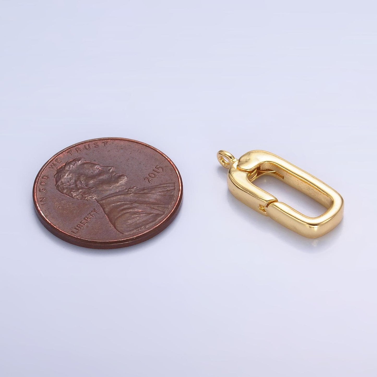 24K Gold Filled Closed Link Clasp Spring Push Gate Oval Clasp for Charm Holder DIY Jewelry Finding Necklace Charm Supply Z898