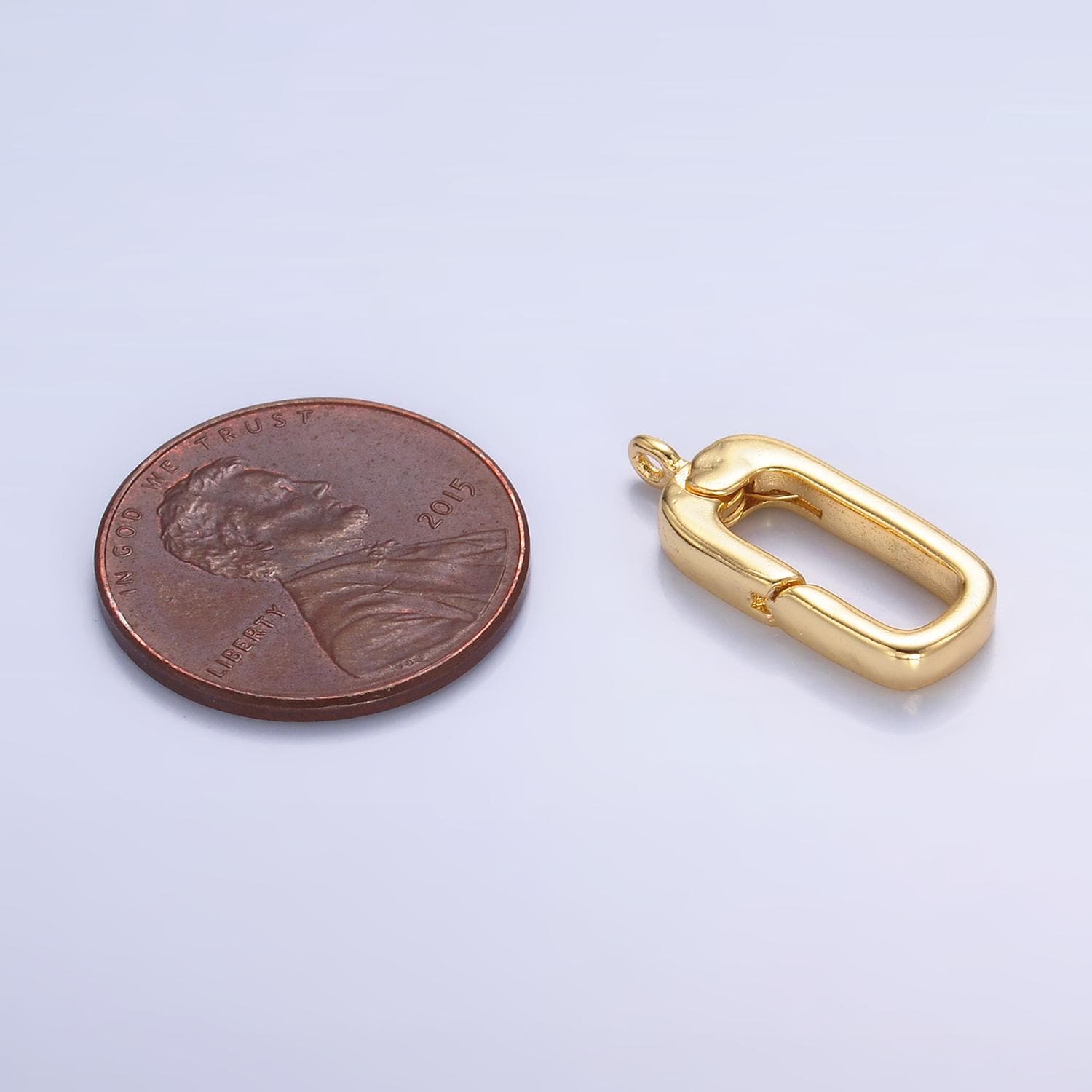 24K Gold Filled Closed Link Clasp Spring Push Gate Oval Clasp for Charm Holder DIY Jewelry Finding Necklace Charm Supply Z898