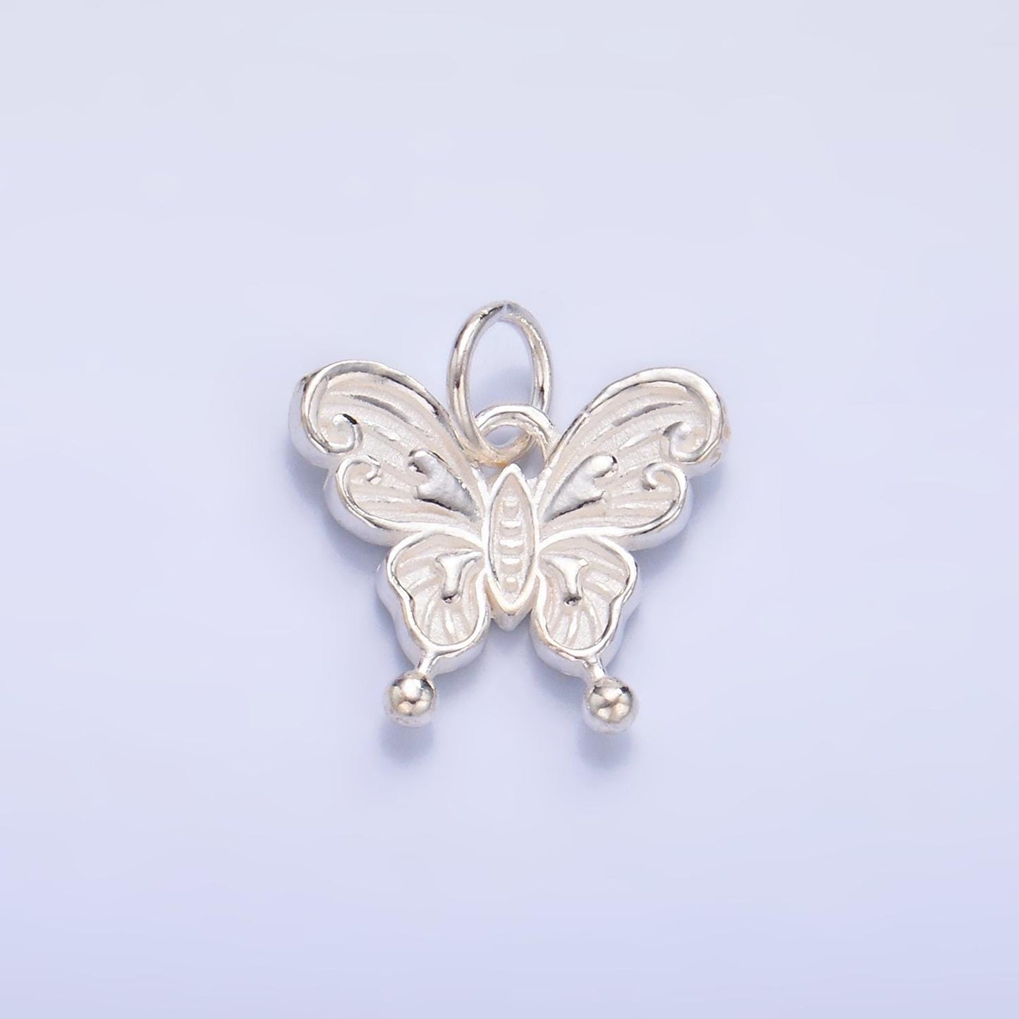 Butterfly Pendant Necklace in Sterling Silver Silver Butterfly Charm Dainty Silver Mariposa Charm Supply SL-531