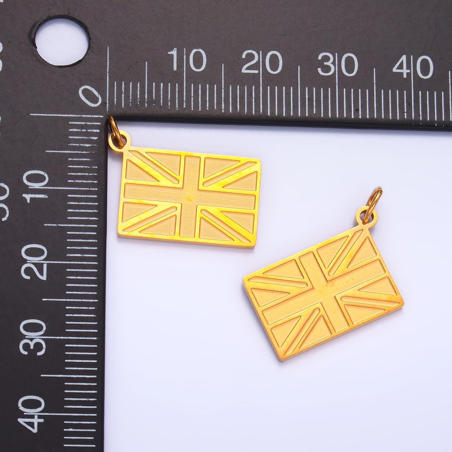 Gold Stainless Steel British Flag Pendant Union Jack Charm Flag England Pendant For Jewelry Making | P-A1438